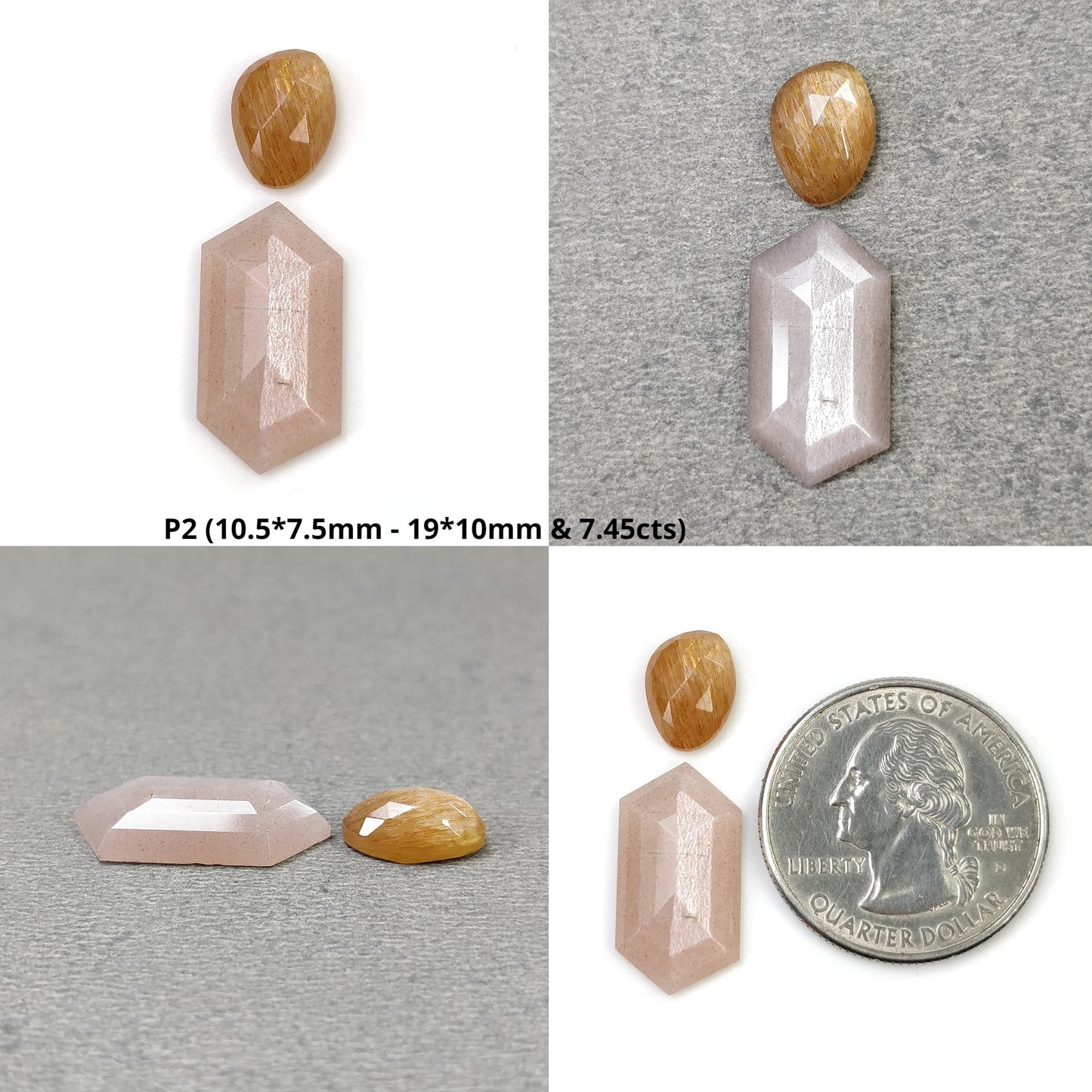 Step Cut Moonstone