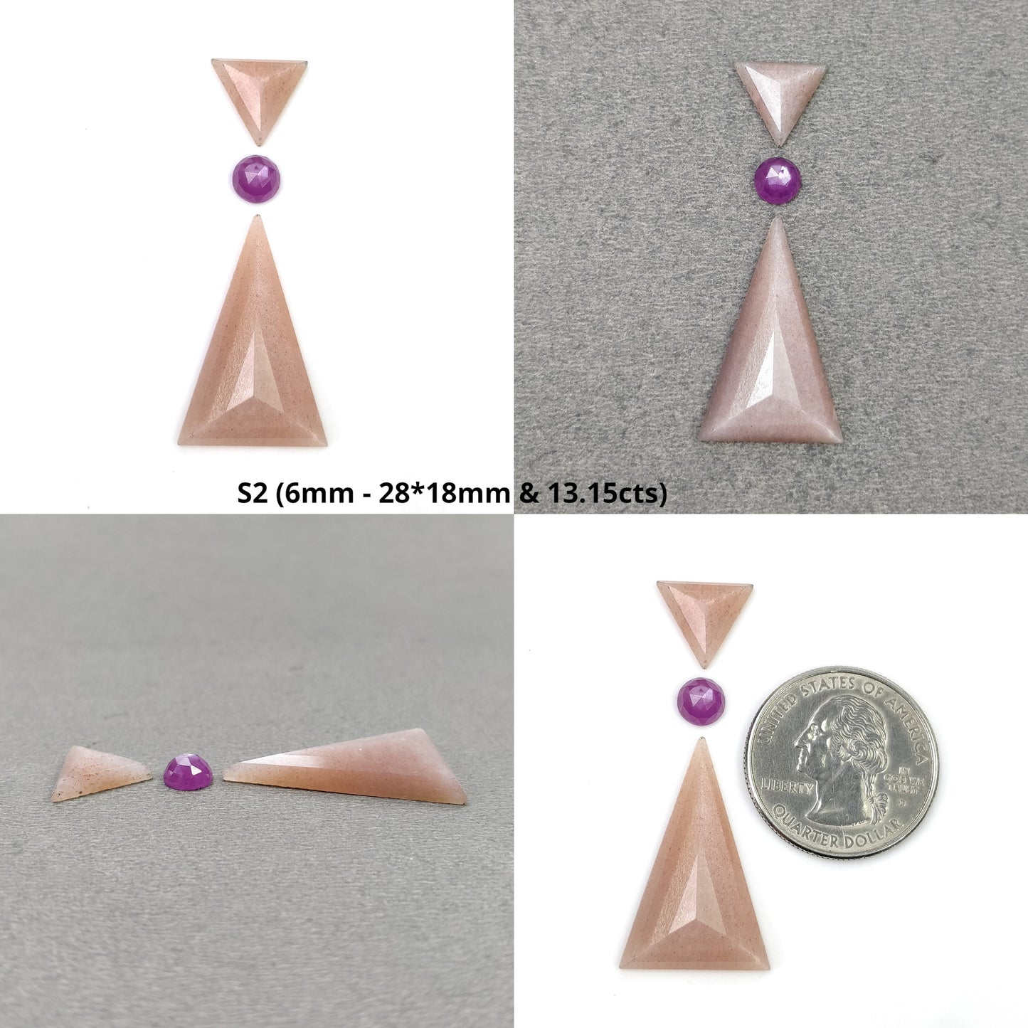 Triangle Shape Gemstone