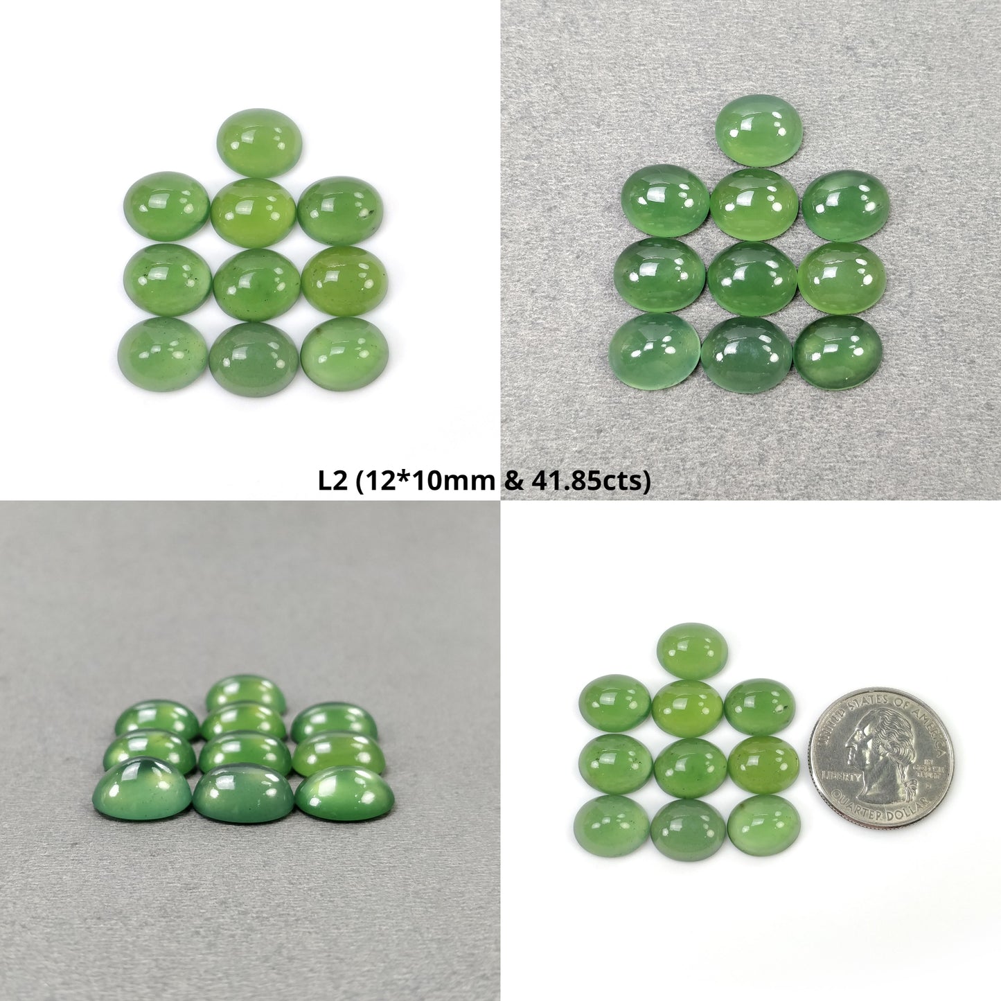 ANTIGORITE SERPENTINE Gemstone Cabochon : Natural Untreated Green Serpentine Oval Shape 12*10mm 10pcs Lots