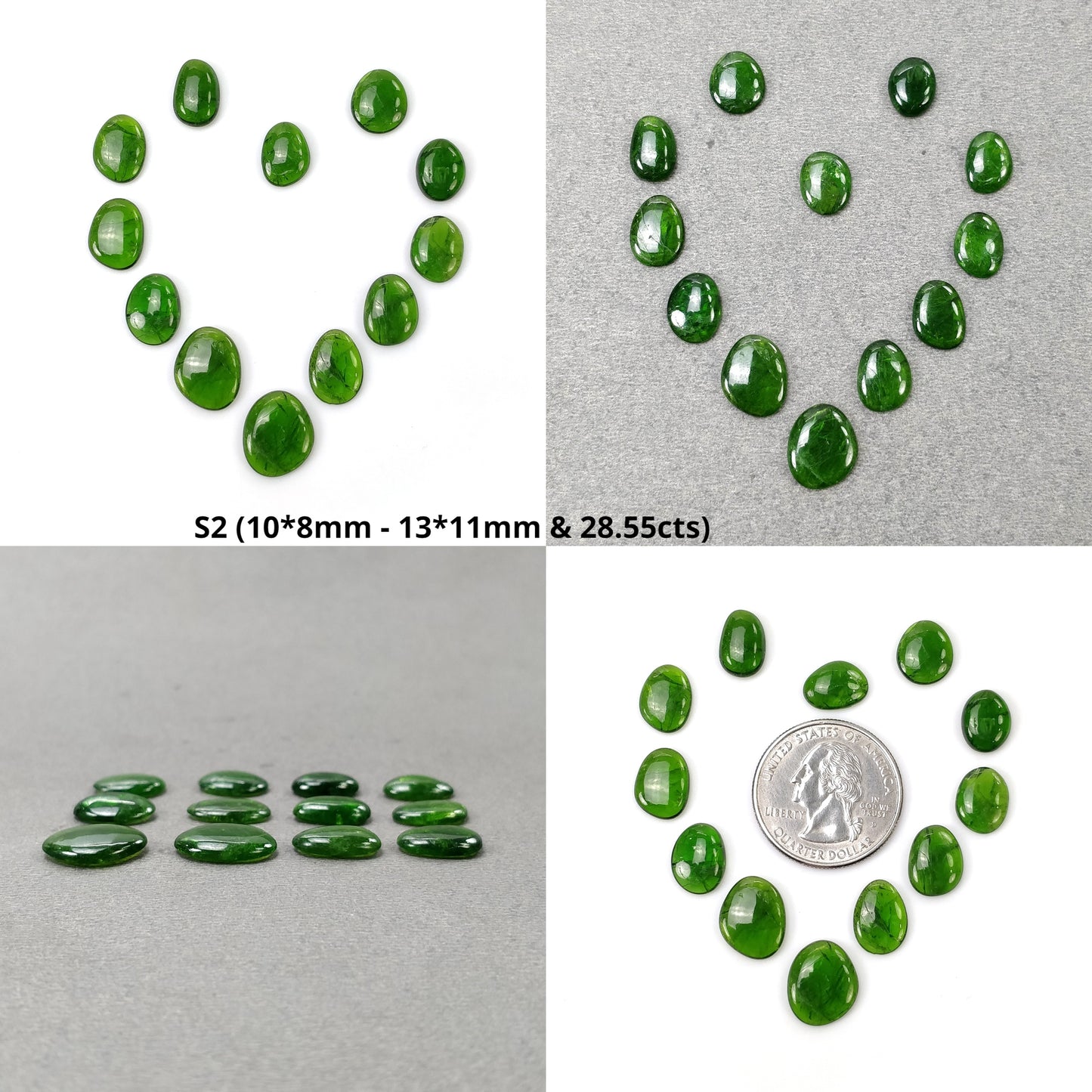 Chrome Diopside Cabs
