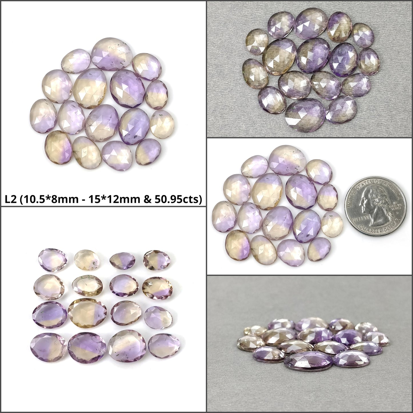 Natural Untreated Moonstone Amethyst Ametrine Quartzite Serpentine Garnet Lapis Lazuli Gemstone Rose Cut Uneven Shape Lots