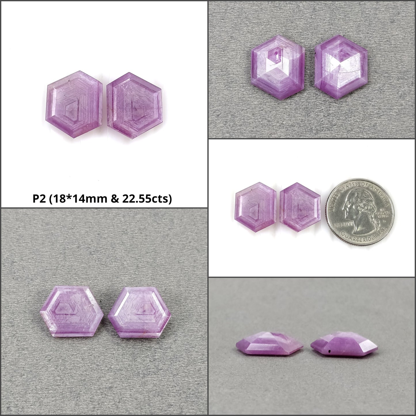 hexagon Shape Sapphire
