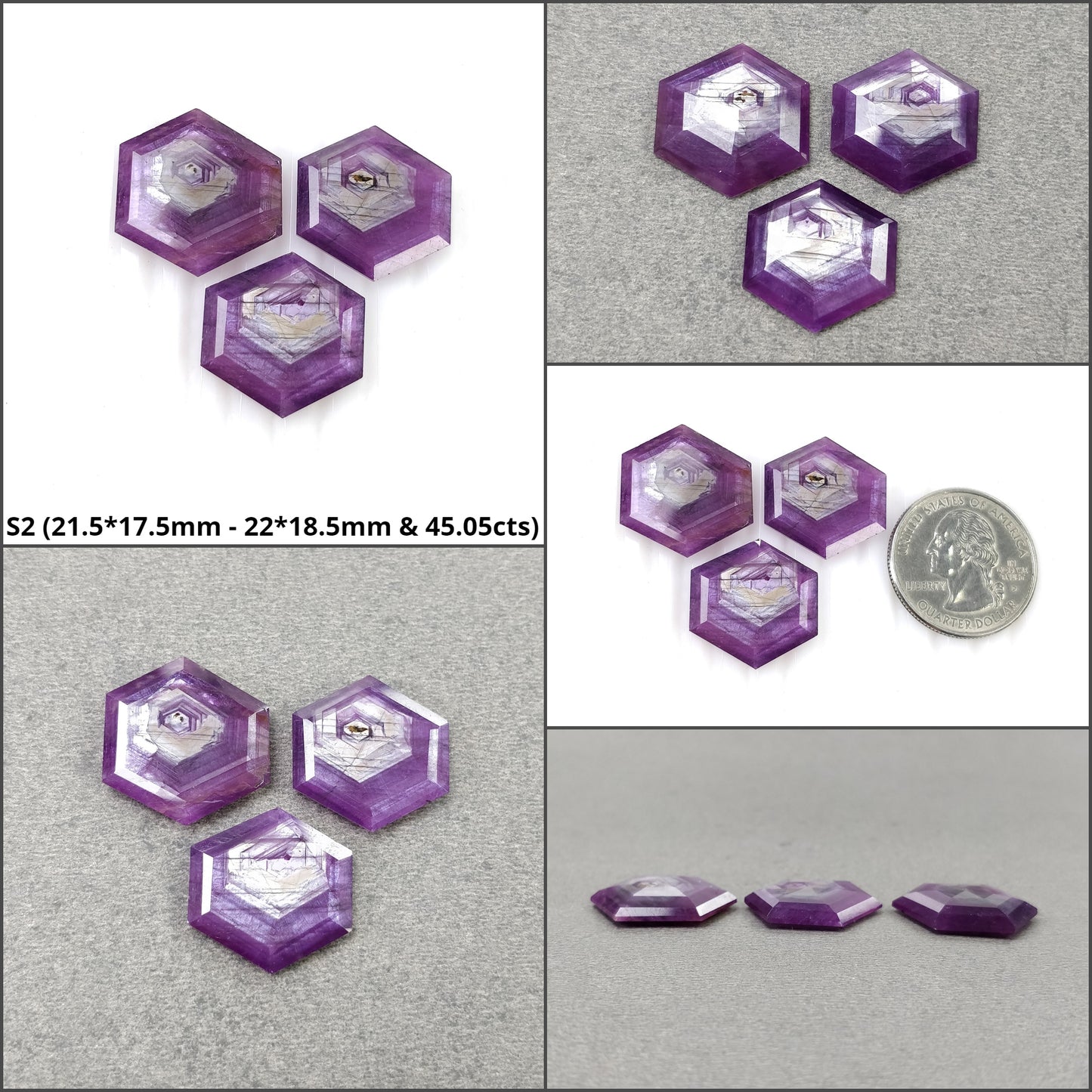 Hexagon Shape Sapphire