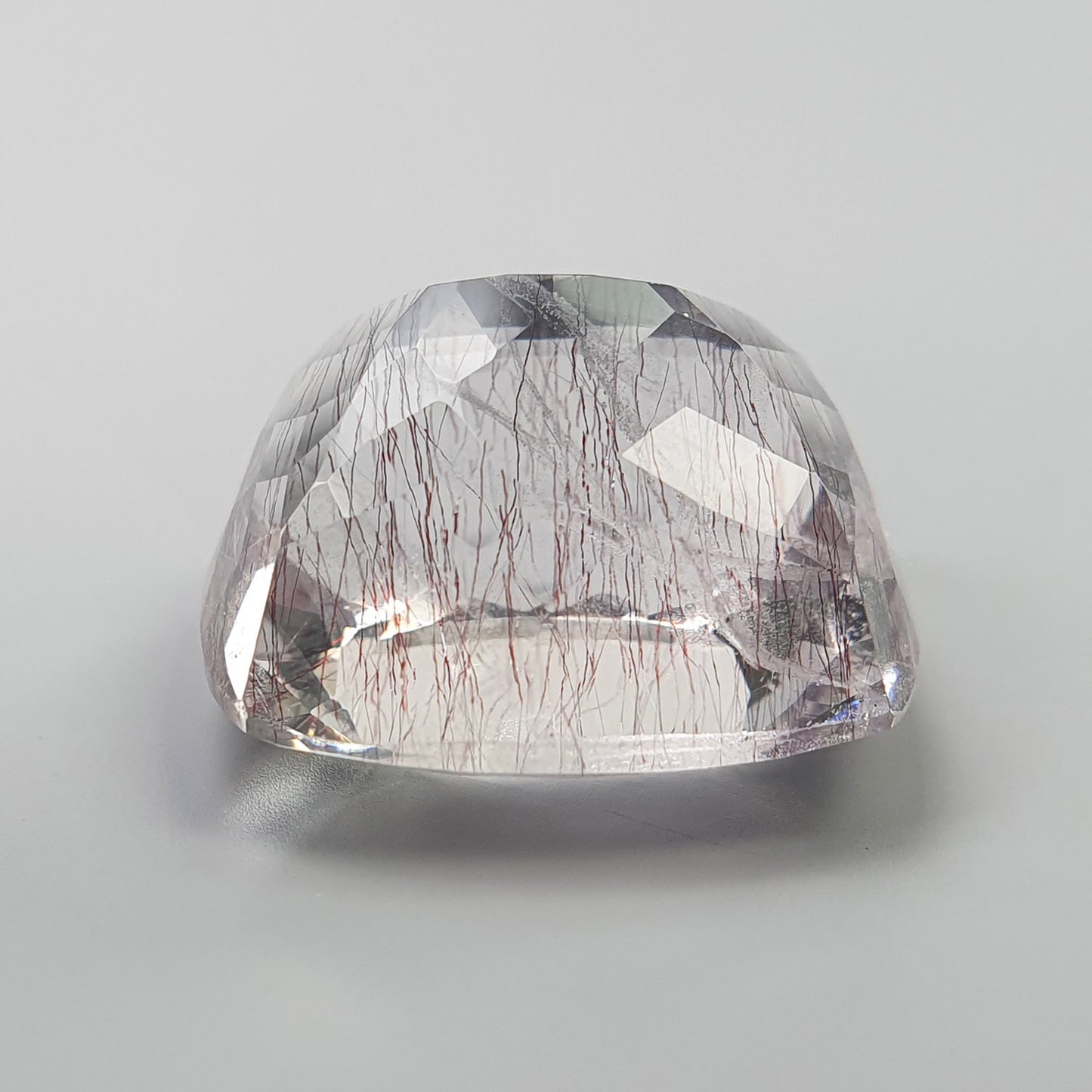 PURPLE RUTILE AMETHYST Quartz Gemstone Checker Cut : 35.00cts Natural Amethyst Cushion Shape 20*19mm (With video)