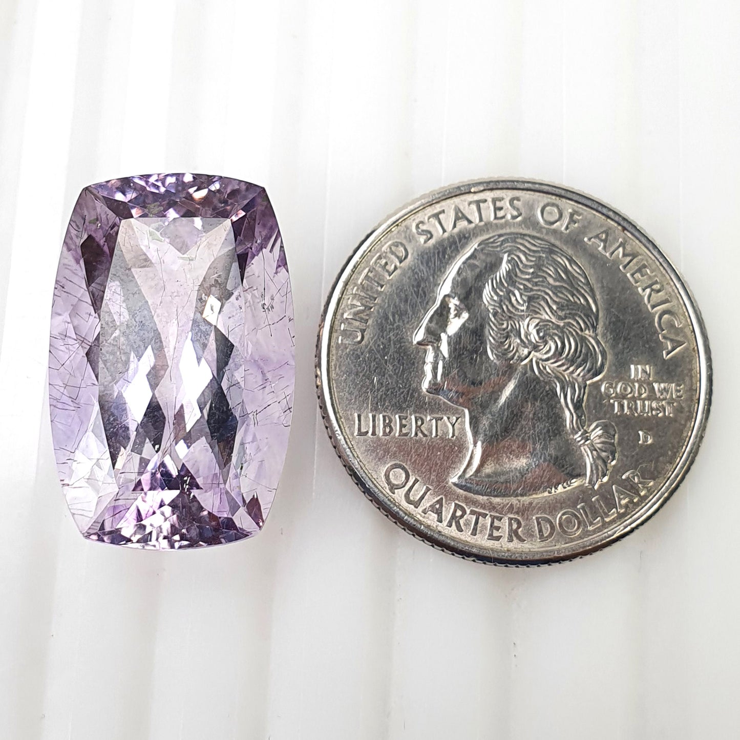 PURPLE RUTILE AMETHYST Quartz Gemstone Normal Cut : 20.03cts Natural Untreated Amethyst Cushion Shape 22*14mm (With Video)