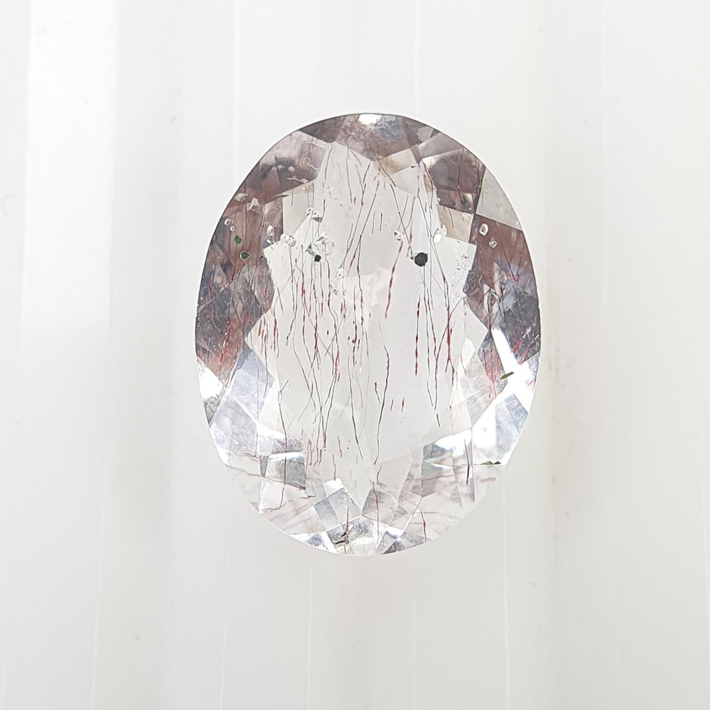 RUTILE AMETHYST Quartz Gemstone Normal Cut : 4.80cts Natural Untreated Amethyst Oval Shape 10*14mm (With Video)