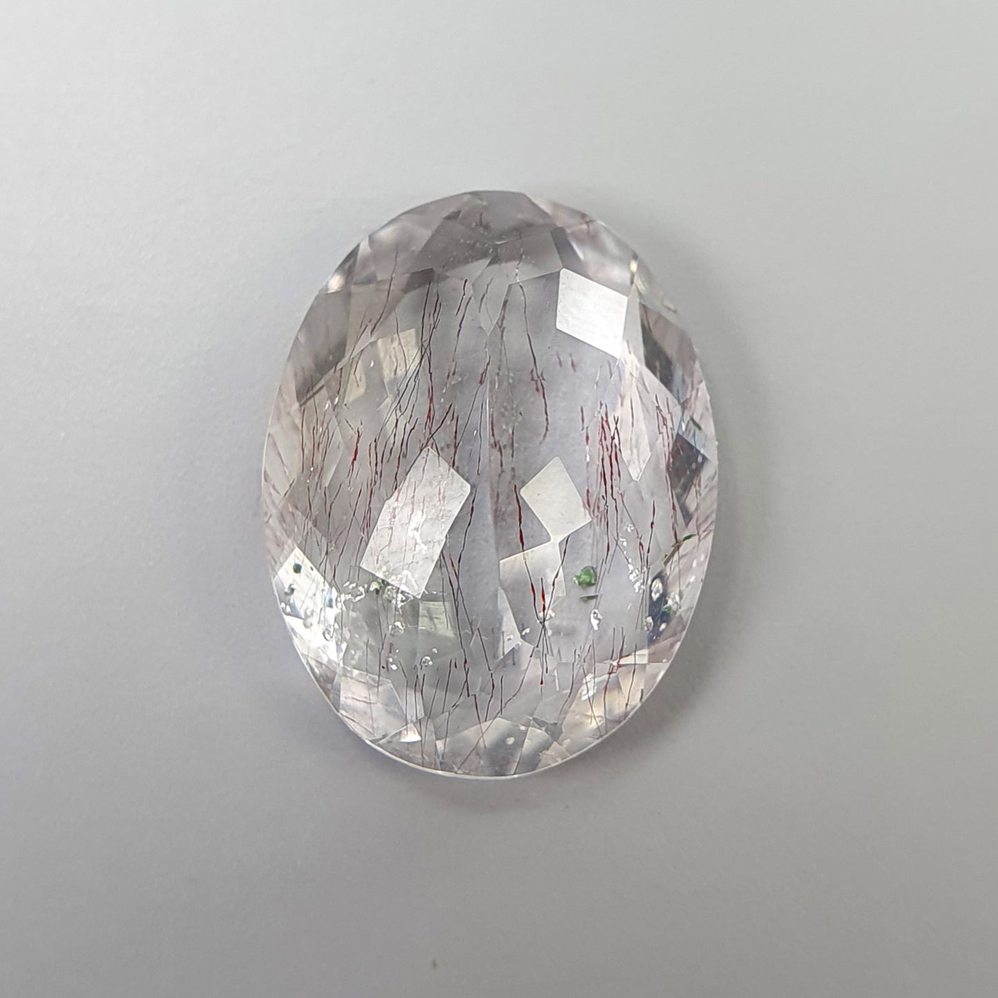 RUTILE AMETHYST Quartz Gemstone Normal Cut : 4.80cts Natural Untreated Amethyst Oval Shape 10*14mm (With Video)