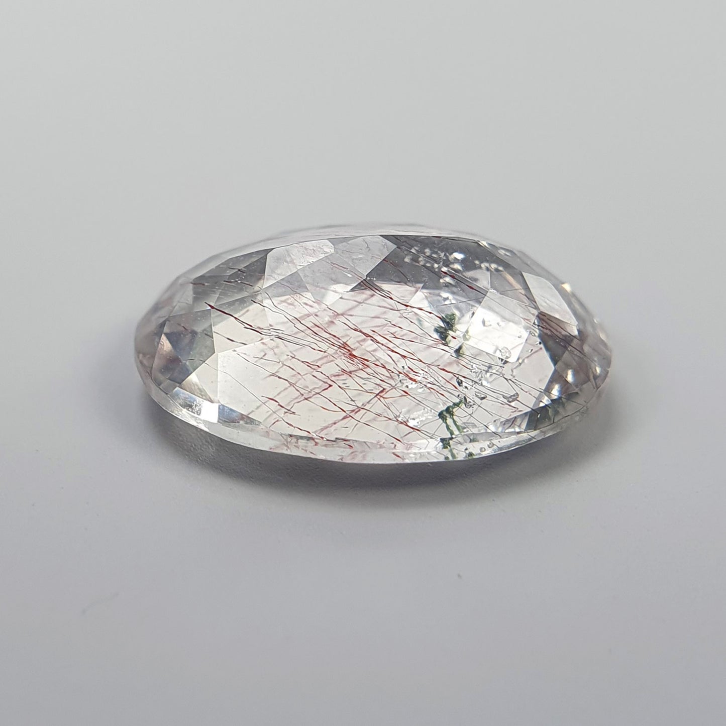 RUTILE AMETHYST Quartz Gemstone Normal Cut : 4.80cts Natural Untreated Amethyst Oval Shape 10*14mm (With Video)
