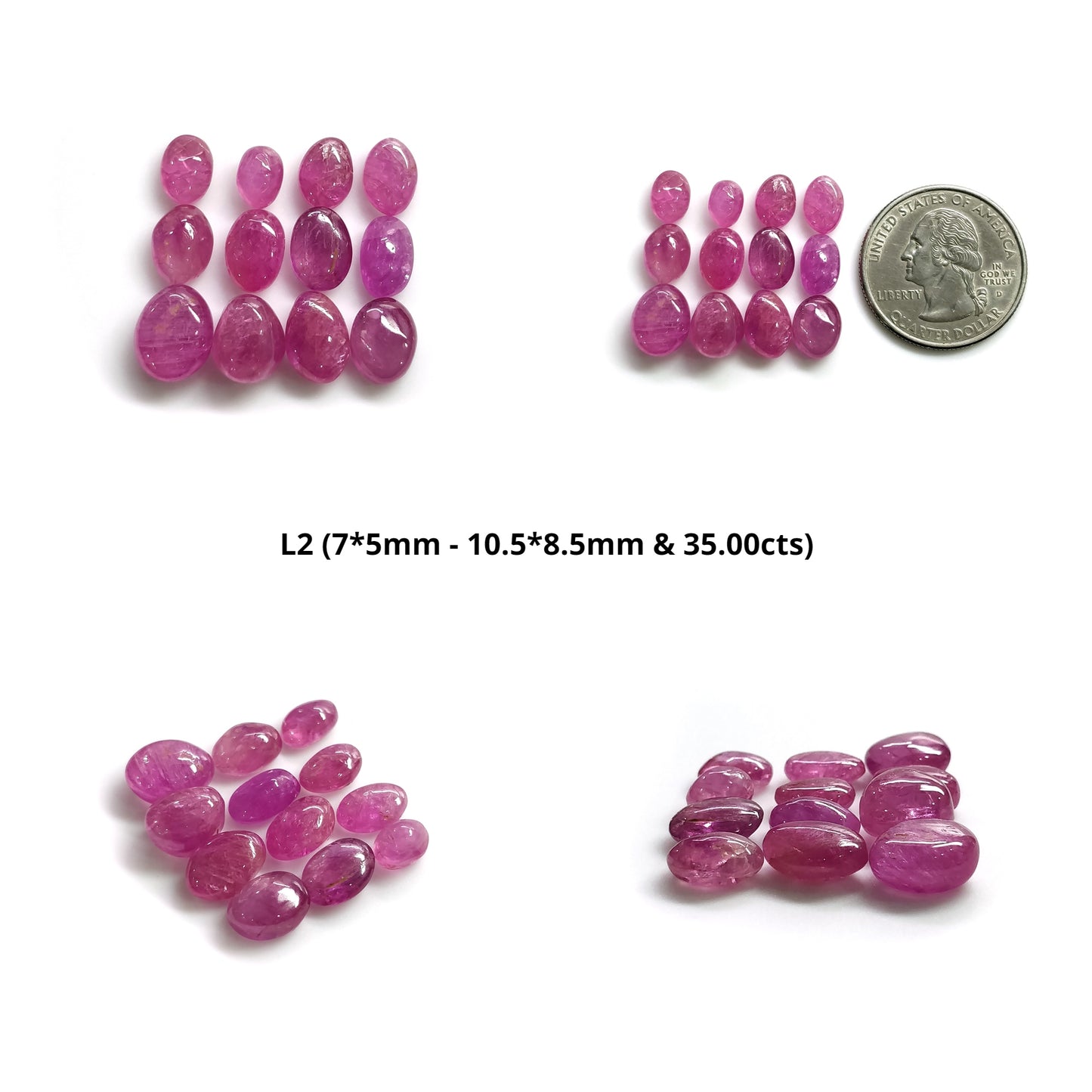Burmese Ruby Gemstone Cabochon : Natural Untreated Unheated Ruby Uneven Shape Tumble Lots