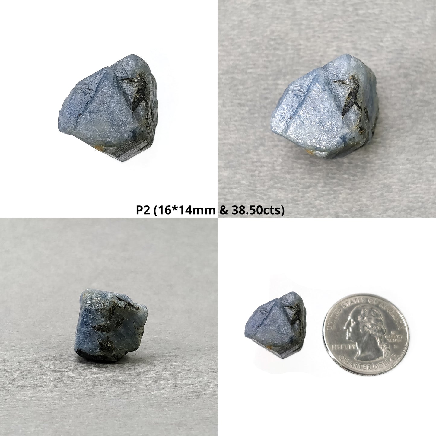 RECORD KEEPER Blue SAPPHIRE Gemstone Crystal : Natural Unheated Triangle Formative Sapphire Rough Specimen