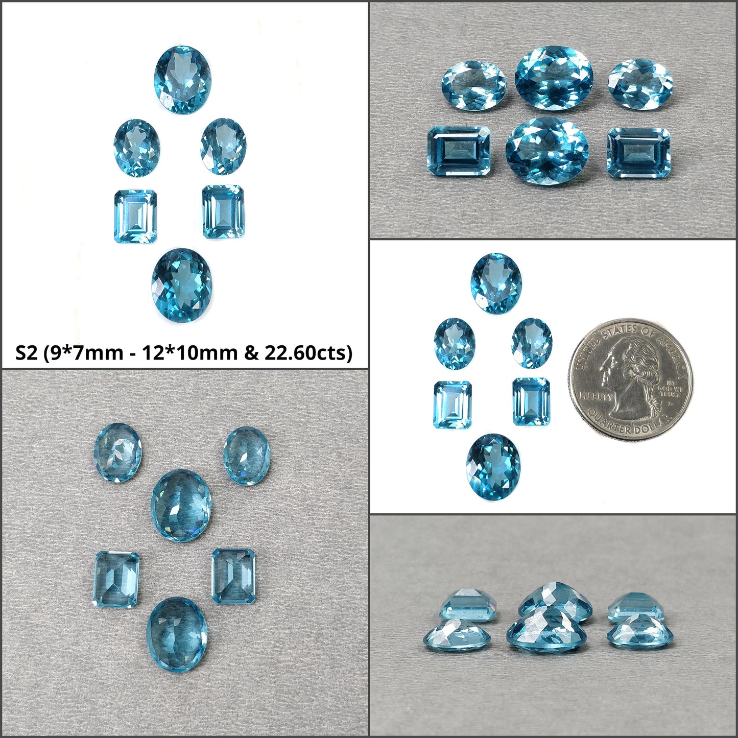 Nanosital Blue Pink Green Stone Normal Cut Oval Cushion Triangle Shape 5pcs, 6pcs, 16pcs For Jewelry