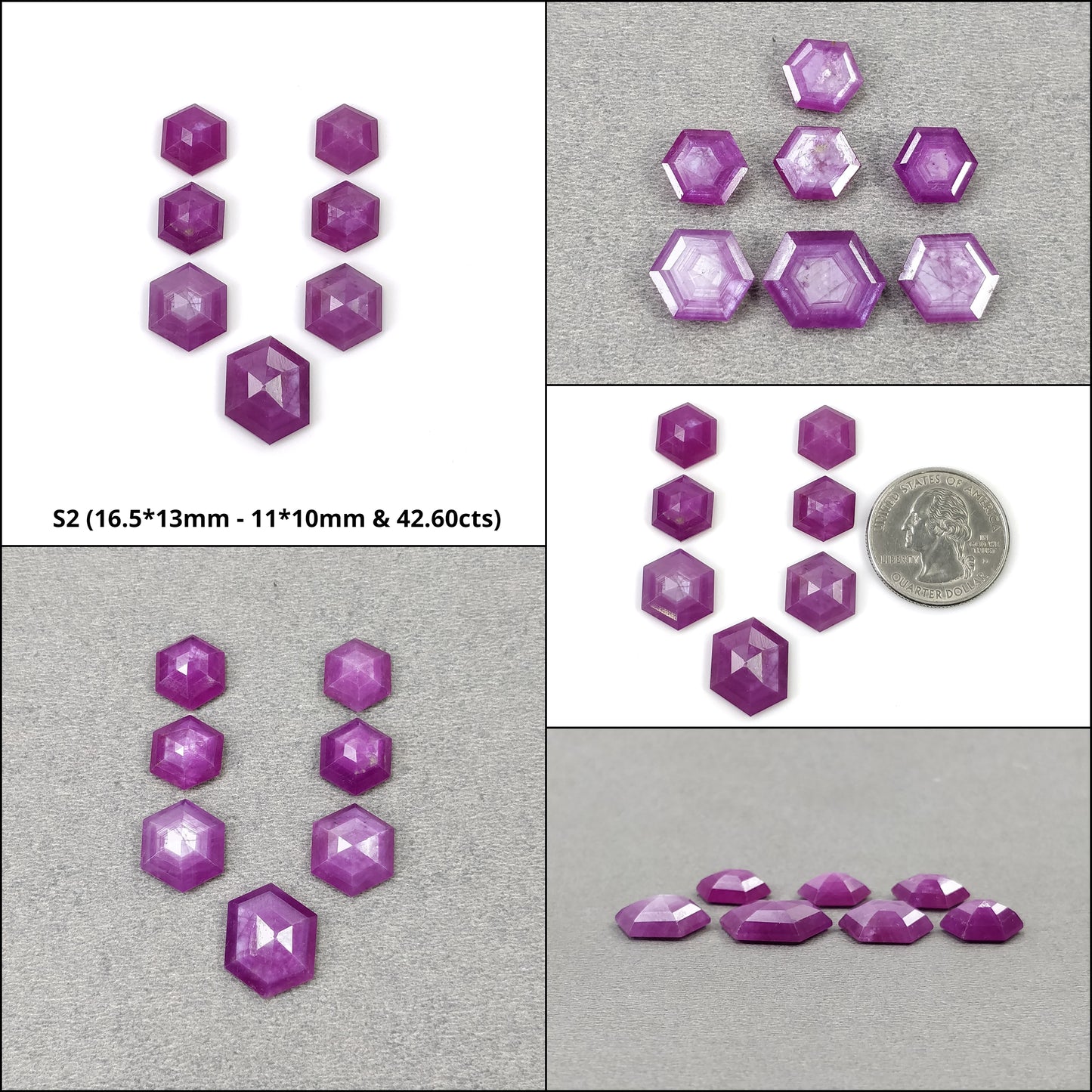 Hexagon Shape Sapphire