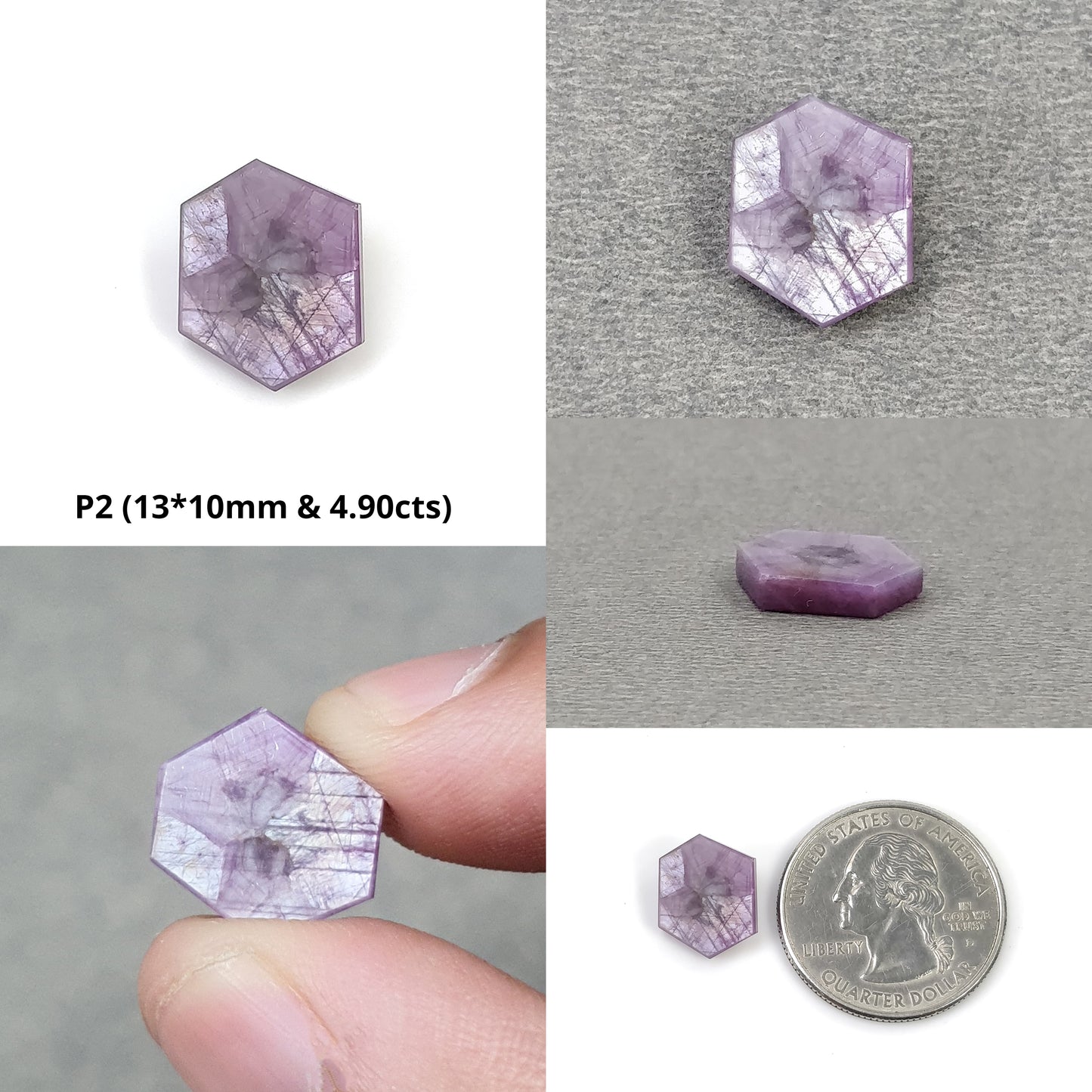 Hexagon Shape Sapphire