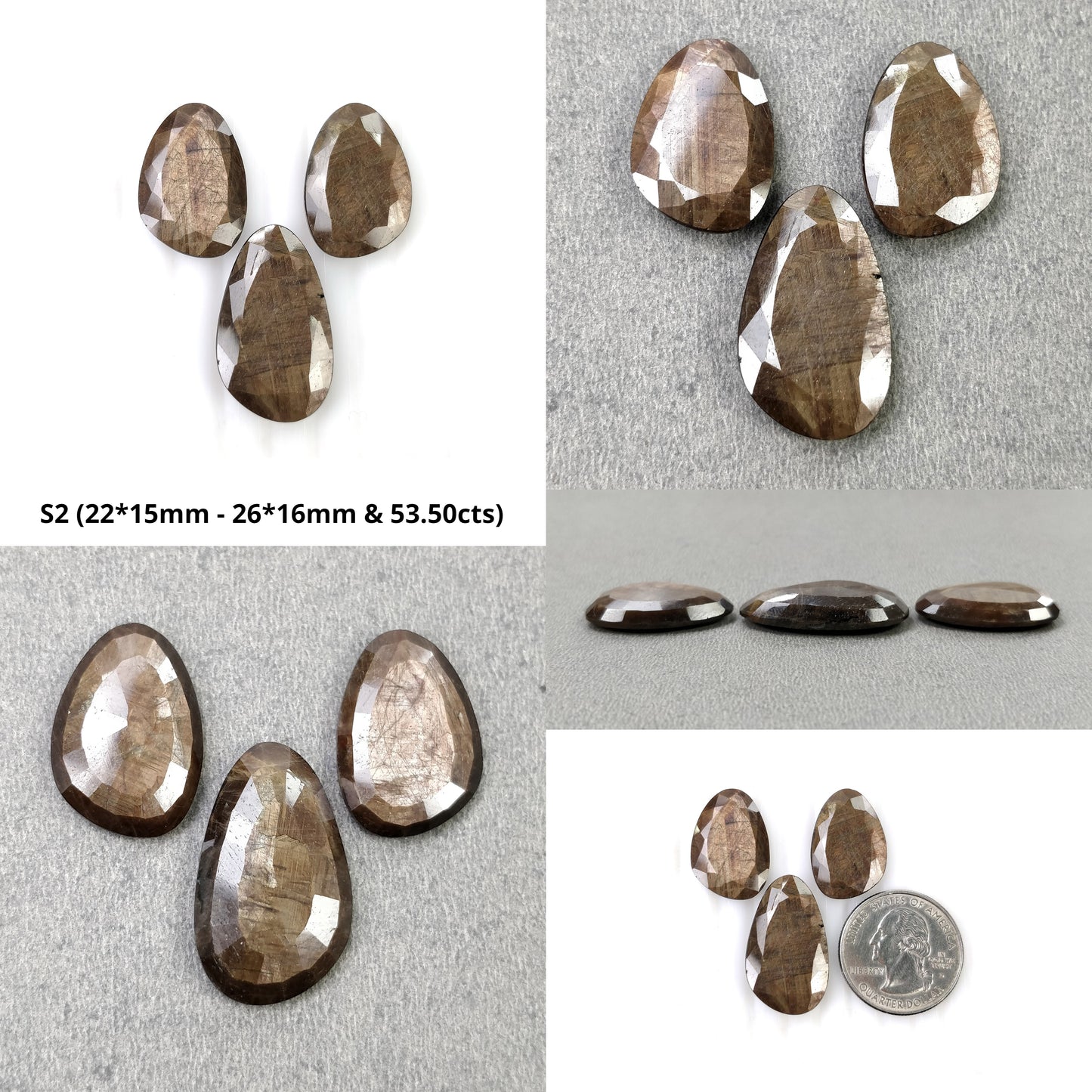 Golden Brown CHOCOLATE SAPPHIRE Gemstone Normal Cut : Natural Untreated Sheen Sapphire Uneven Shape 2 & 3pcs, Pair