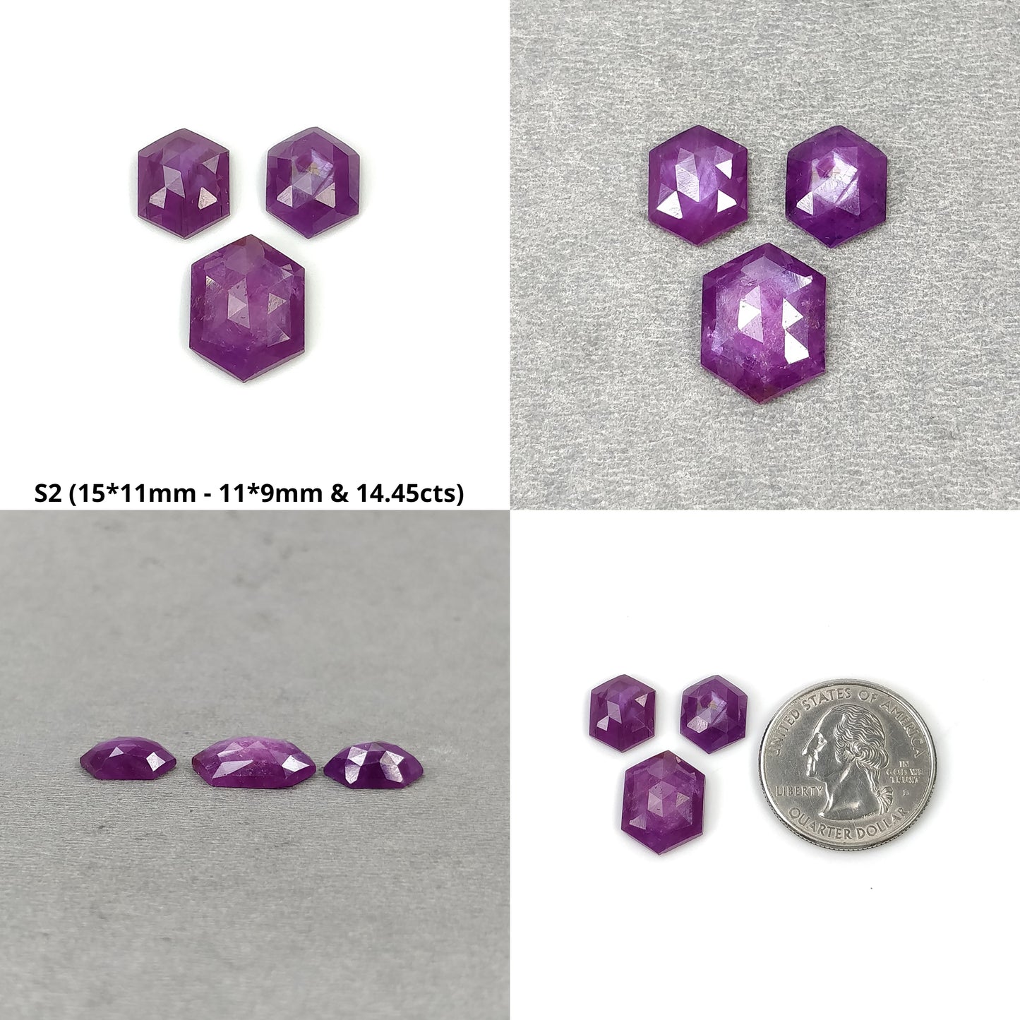 Hexagon Shape Sapphire