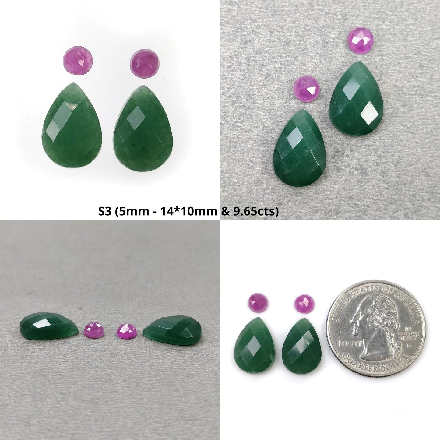 Checker cut Gemstone