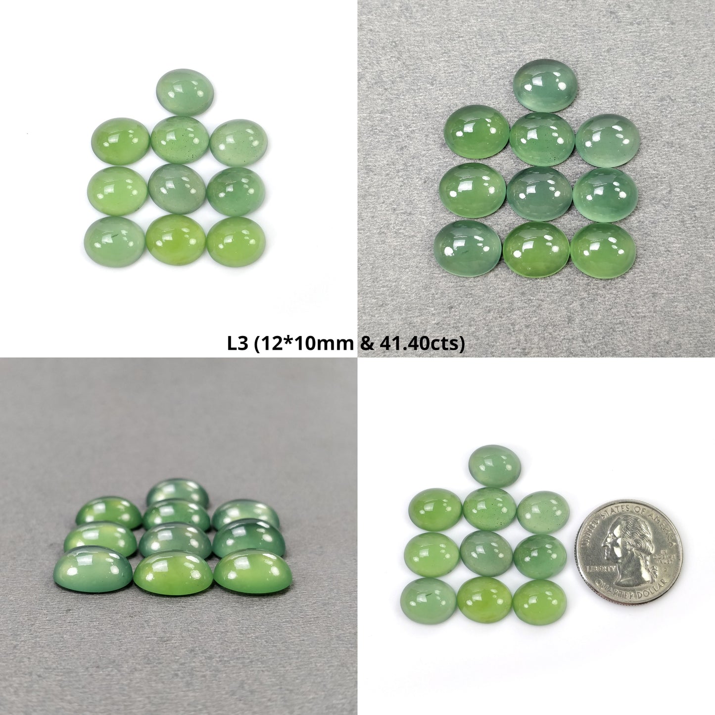 ANTIGORITE SERPENTINE Gemstone Cabochon : Natural Untreated Green Serpentine Oval Shape 12*10mm 10pcs Lots