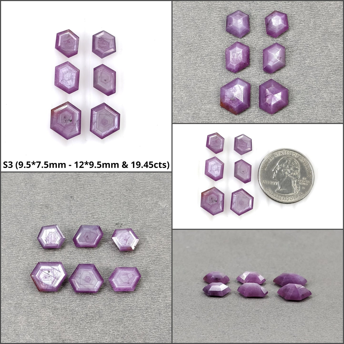 Hexagon Shape Sapphire