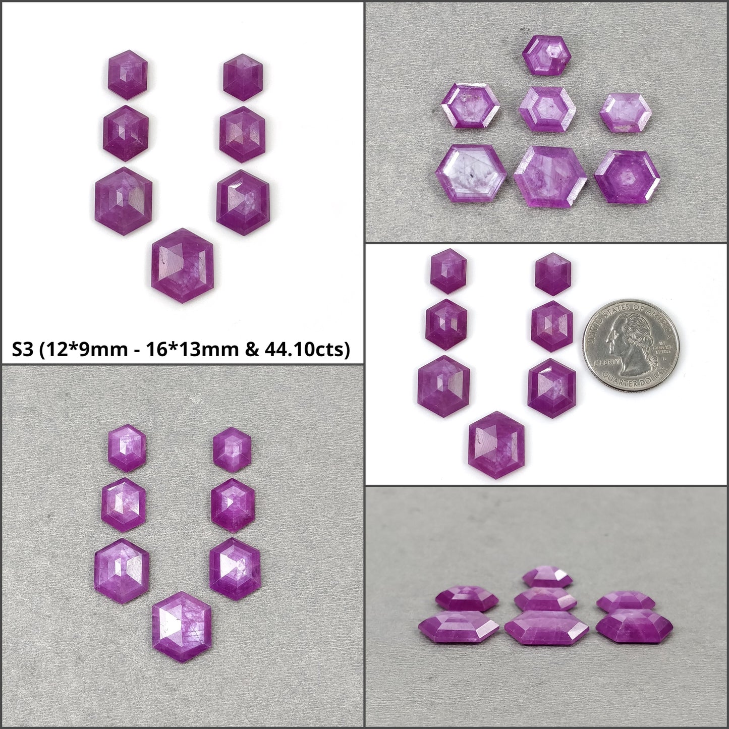 Hexagon Shape Sapphire\