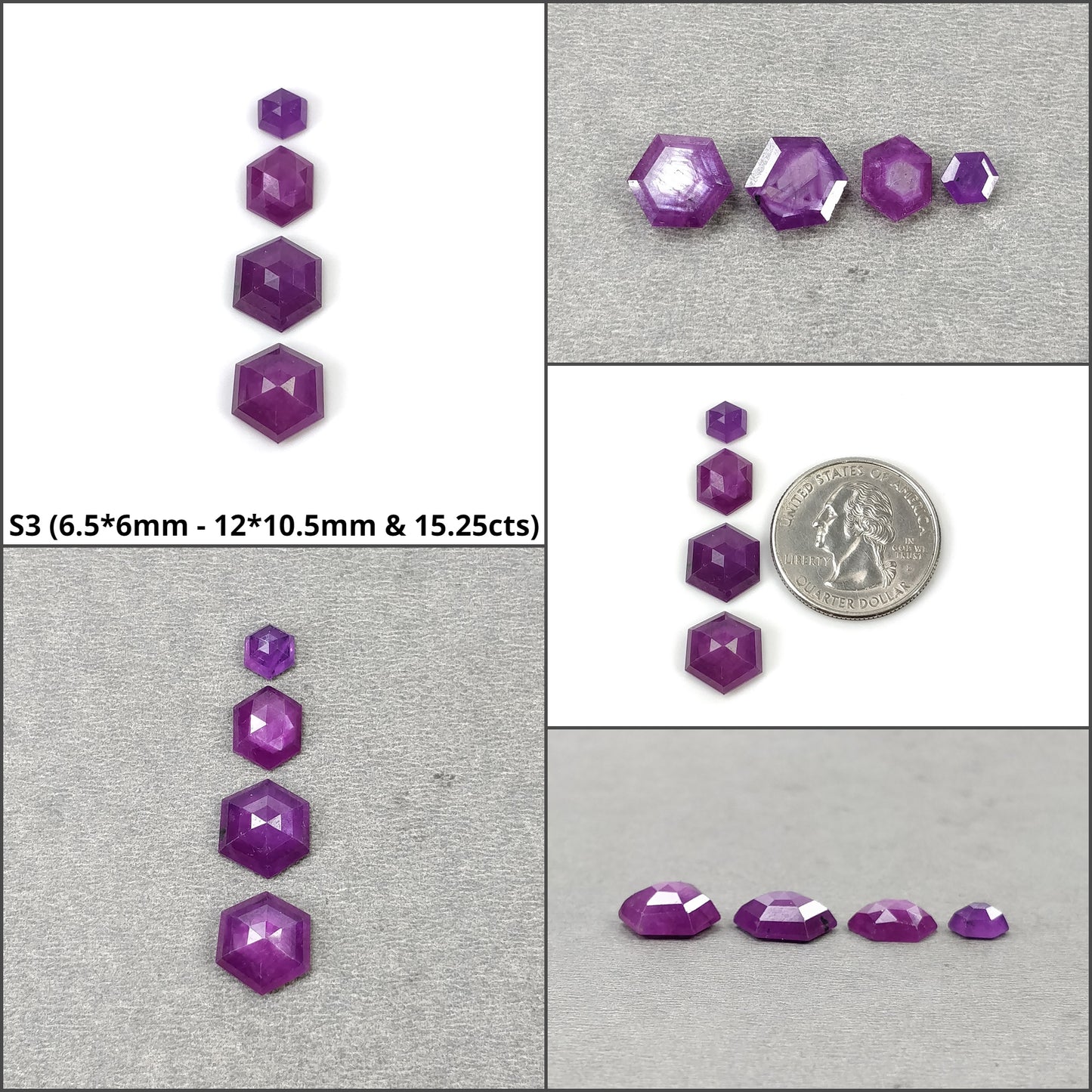 Hexagon Shape Sapphire