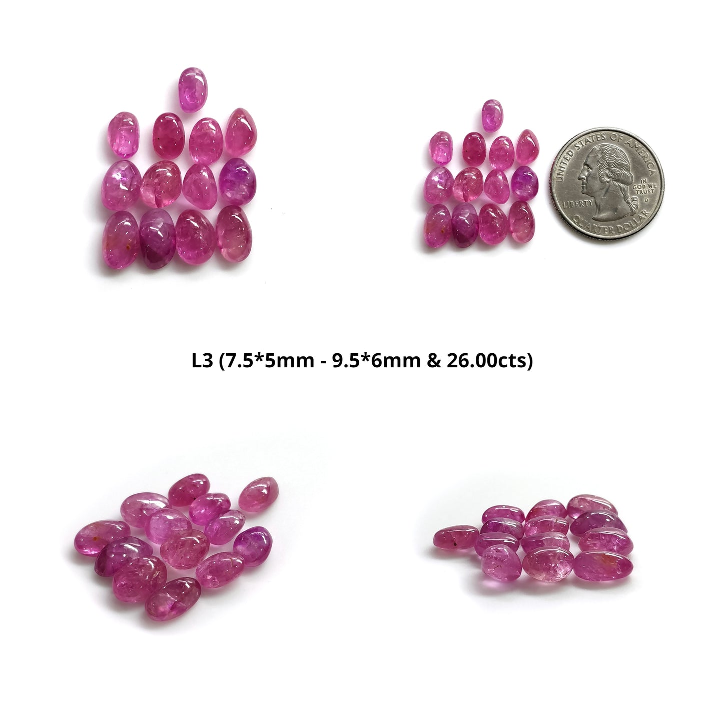 Burmese Ruby Gemstone Cabochon : Natural Untreated Unheated Ruby Uneven Shape Tumble Lots