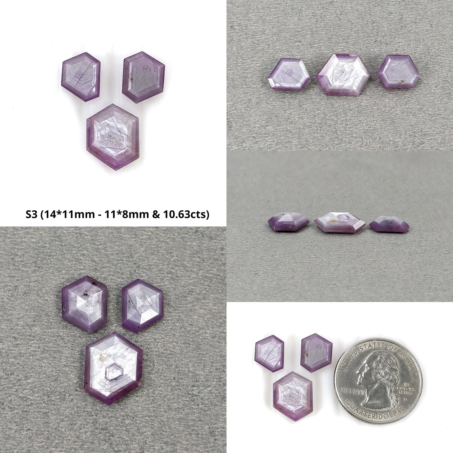 Hexagon Shape Sapphire