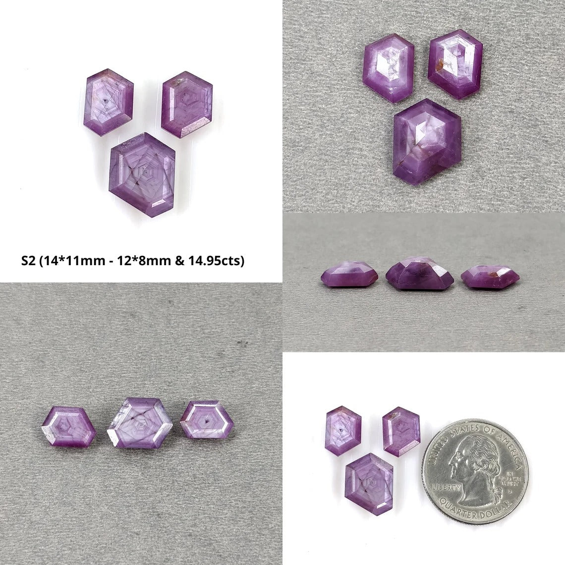 Hexagon Shape Gemstone