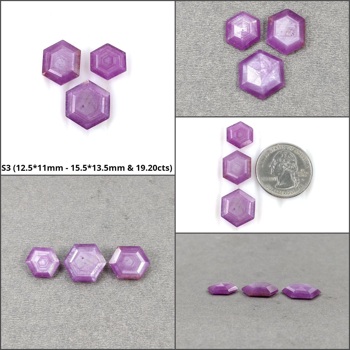 Hexagon Shape Sapphire