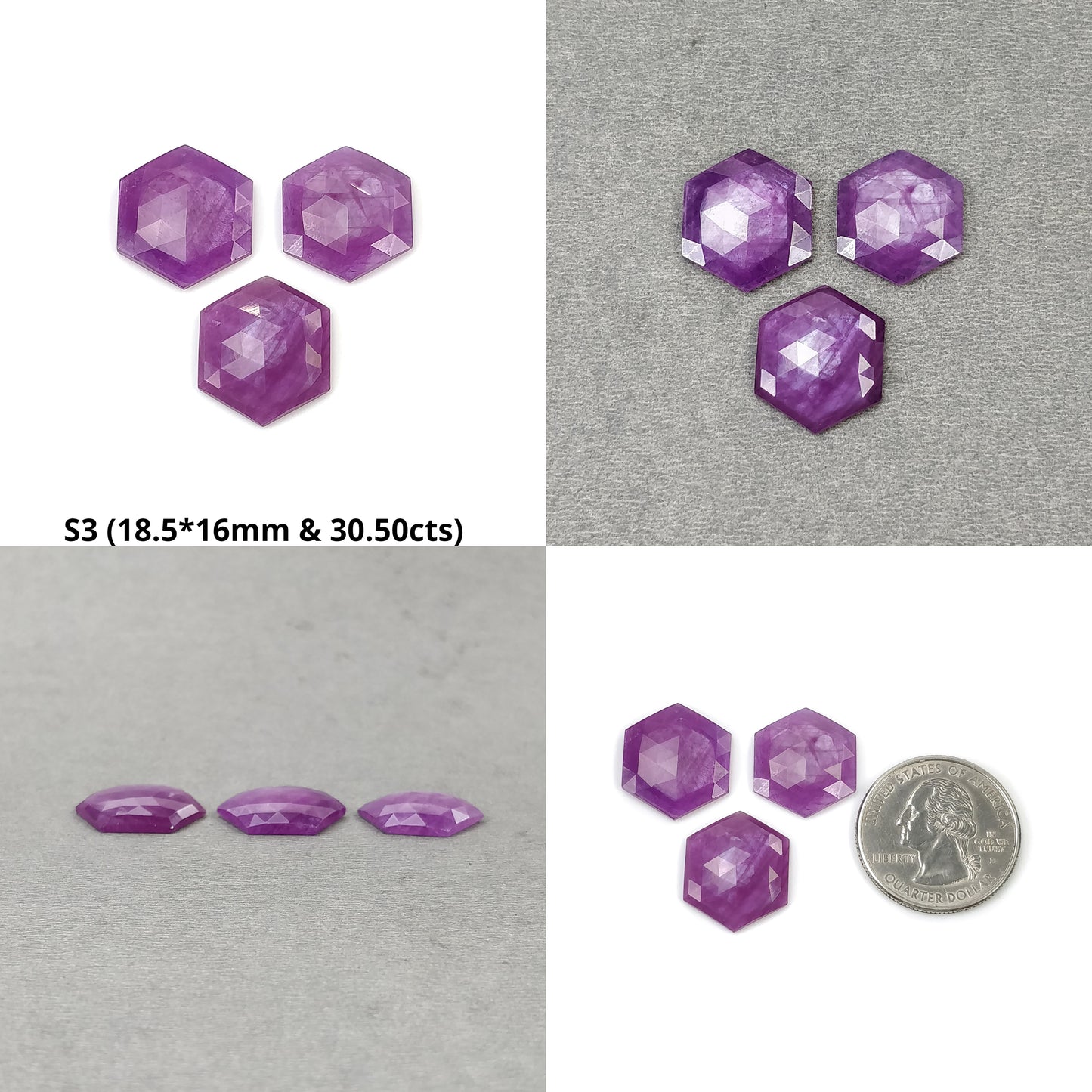 Hexagon Shape Sapphire
