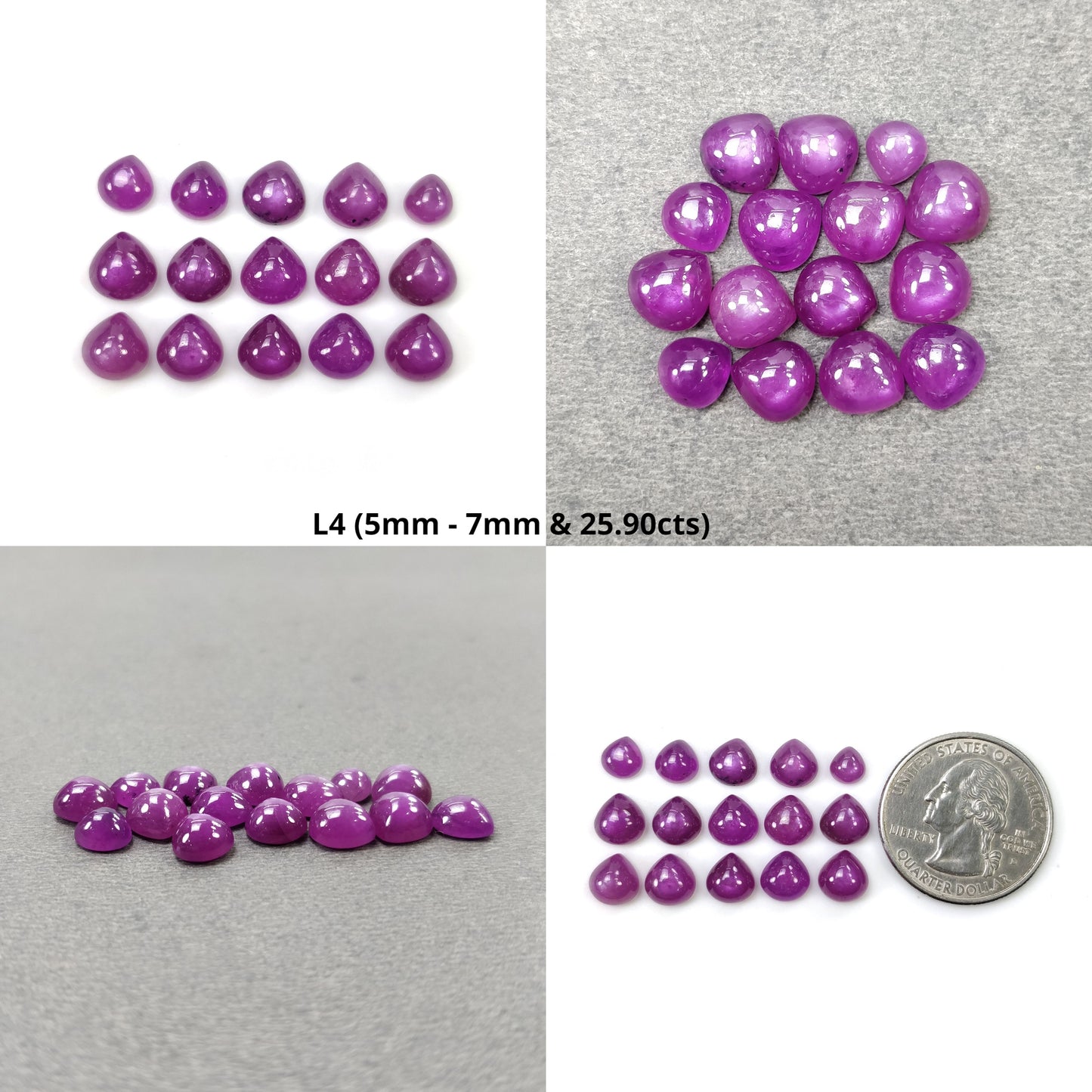 Raspberry Sapphire cabochone