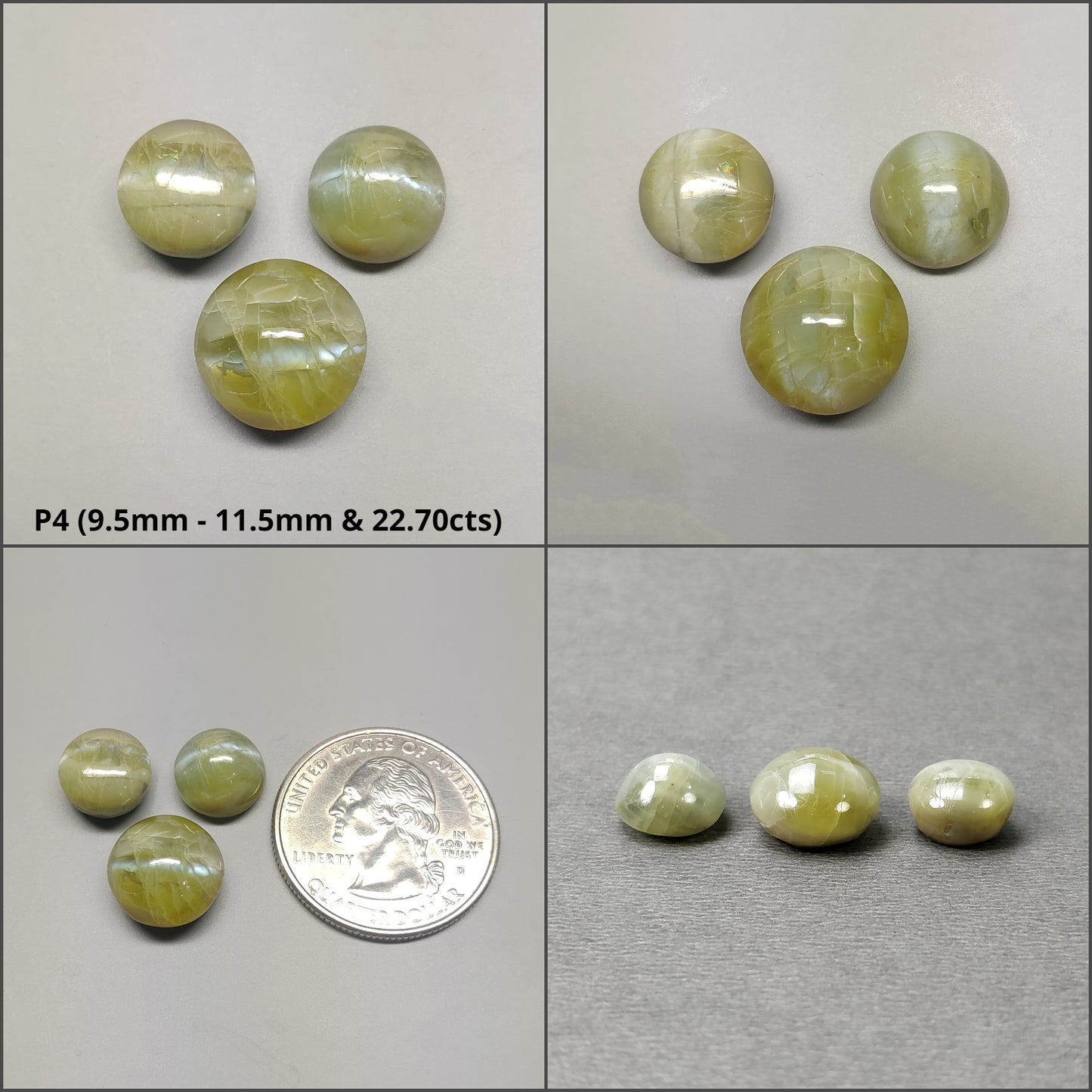 CHRYSOBERYL CAT'S EYE Gemstone Cabochon : Natural Untreated Unheated Cat's Eye Round And Oval Shape 1pcs 2pcs & 3pcs