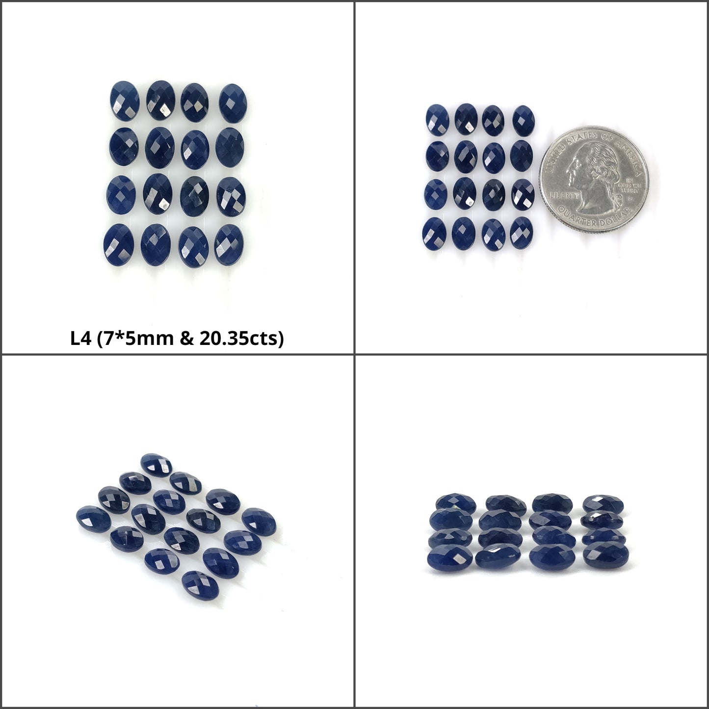 Sapphire Gemstone Normal & Checker Cut : Natural Untreated Unheated Blue Sapphire Oval Cushion Triangle Shape Lots