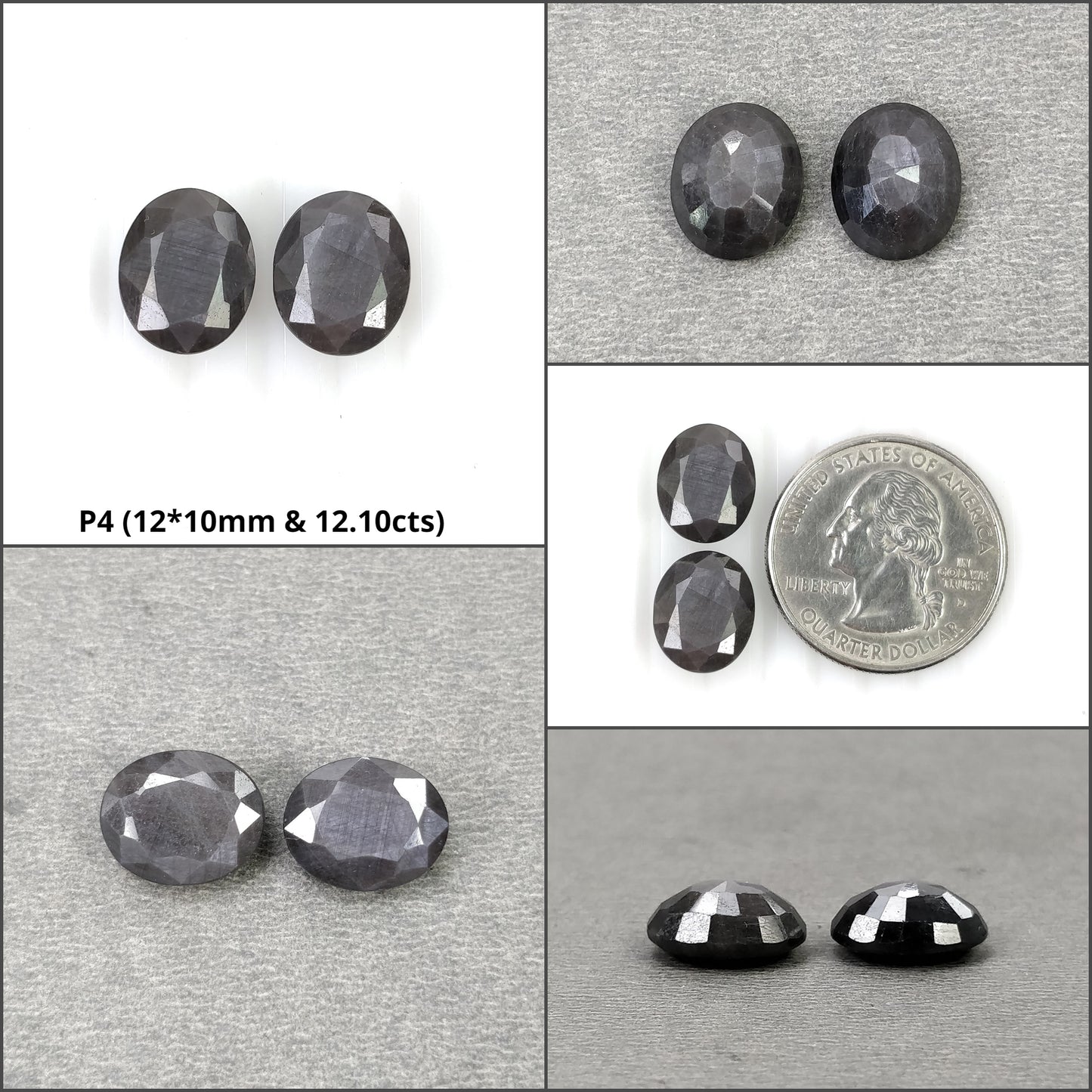 Sapphire Gemstone Normal & Checker Cut : Natural Untreated Chocolate And Silver Sapphire Round Oval Shape Pairs