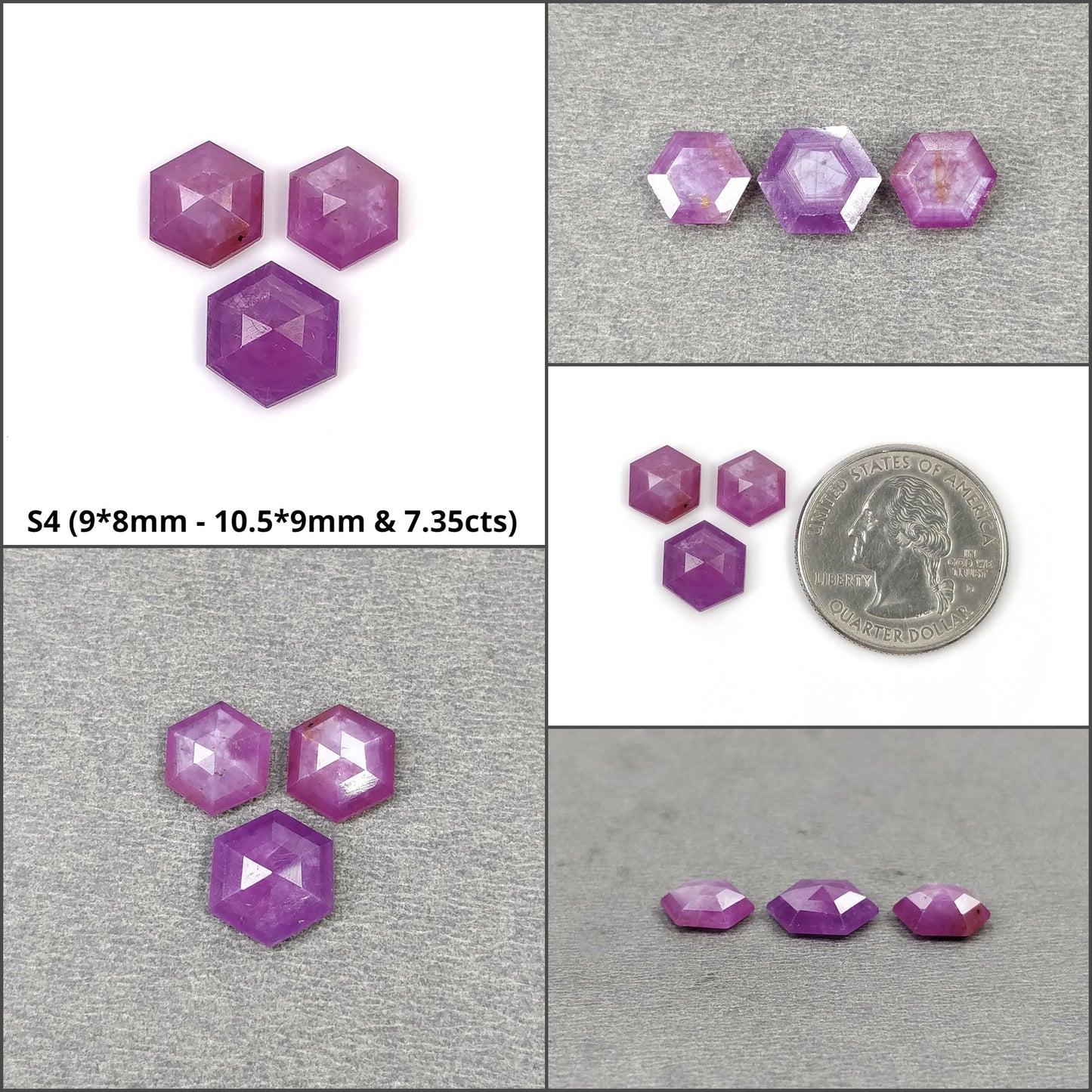 Hexagon Shape Sapphire