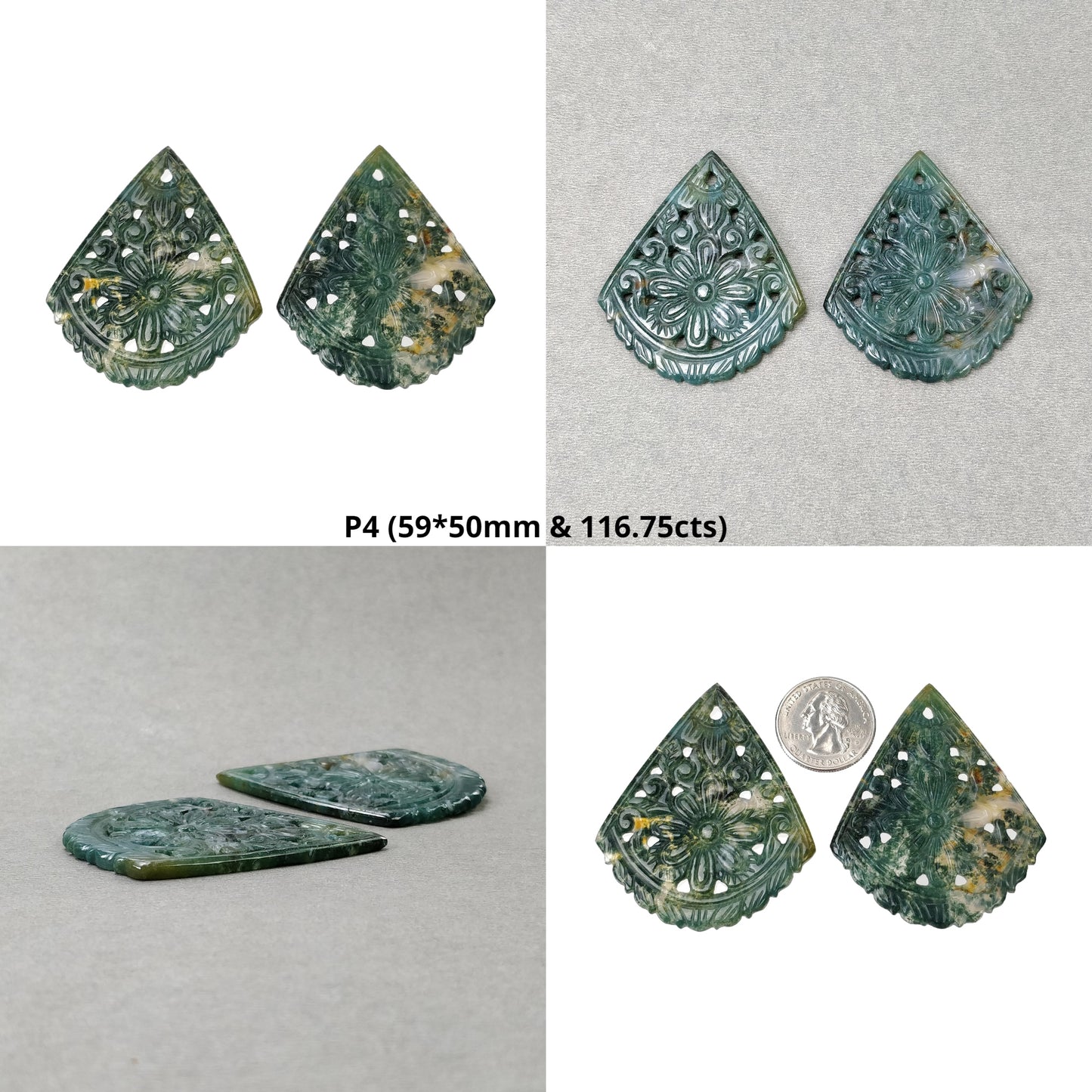 GREEN QUARTZ Gemstone Carving : Natural Untreated Quartz Hand Carved Oval Egg Uneven Shape Pair