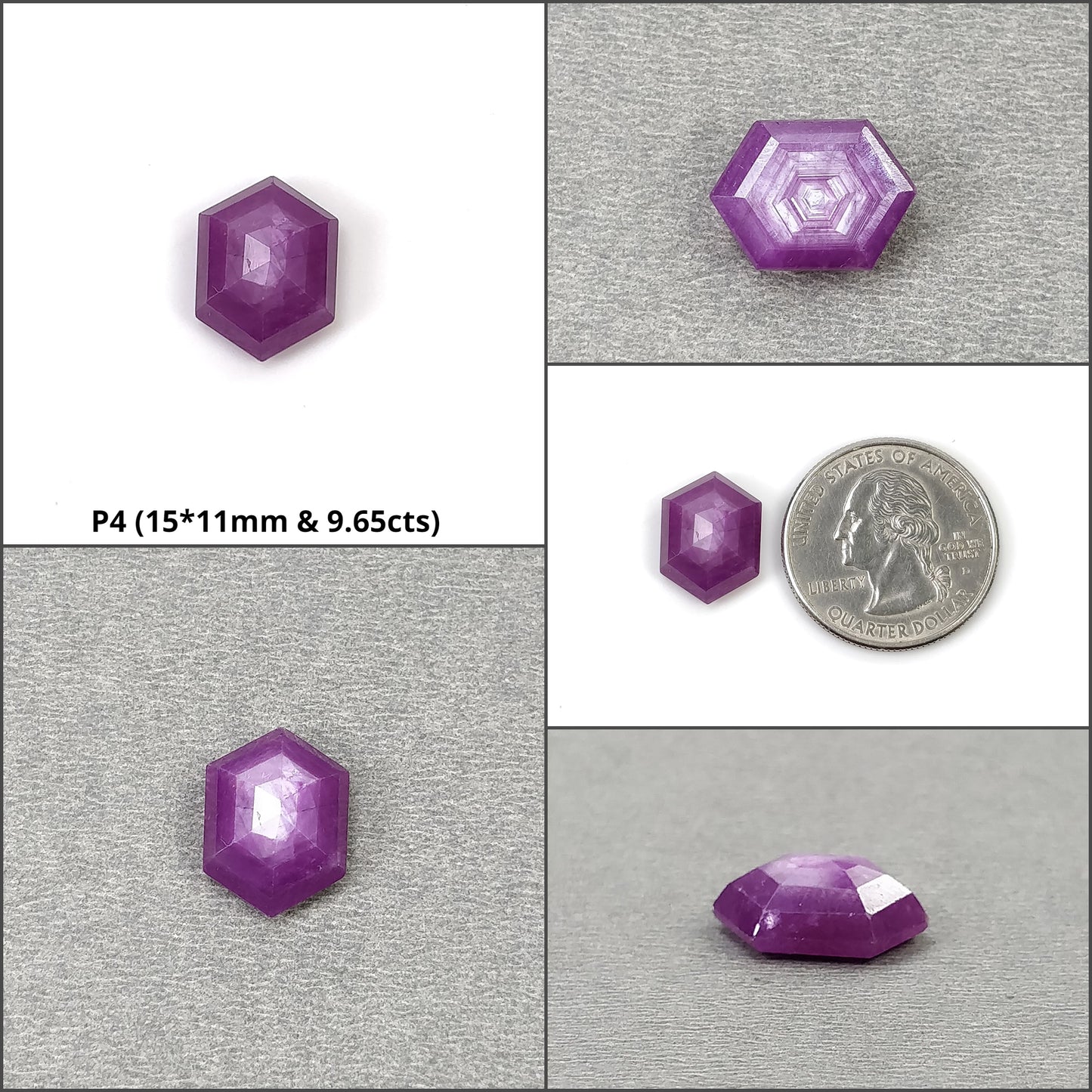 Hexagon Shape Sapphire