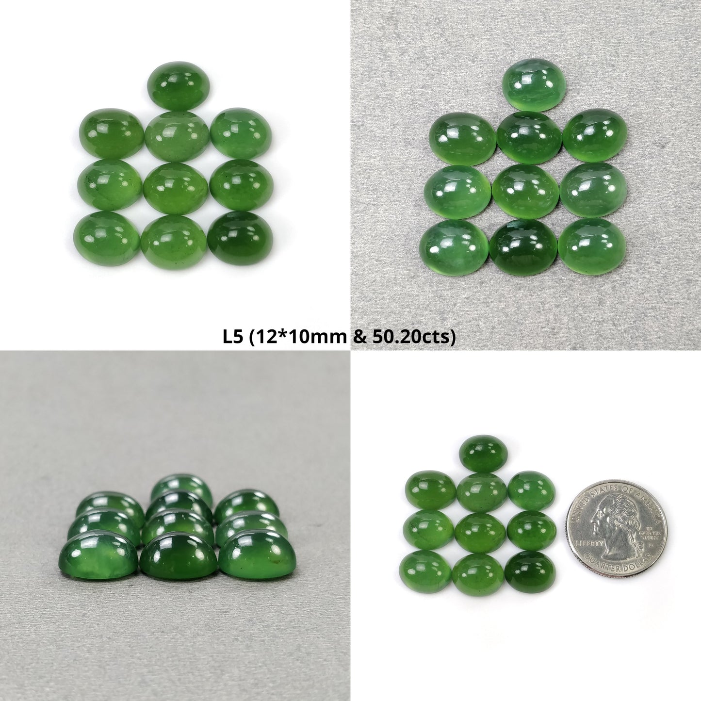 ANTIGORITE SERPENTINE Gemstone Cabochon : Natural Untreated Green Serpentine Oval Shape 12*10mm 10pcs Lots