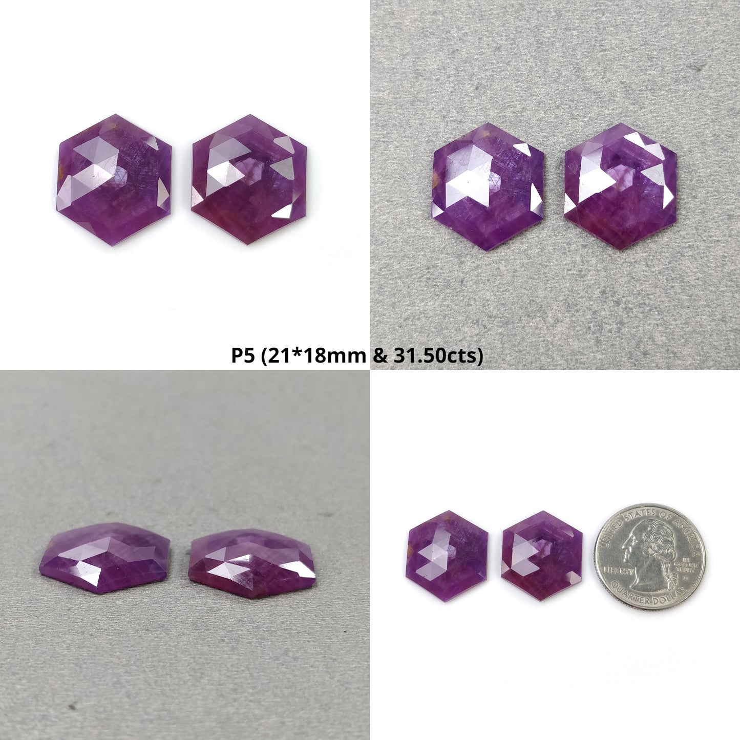 Hexagon Shape Sapphire