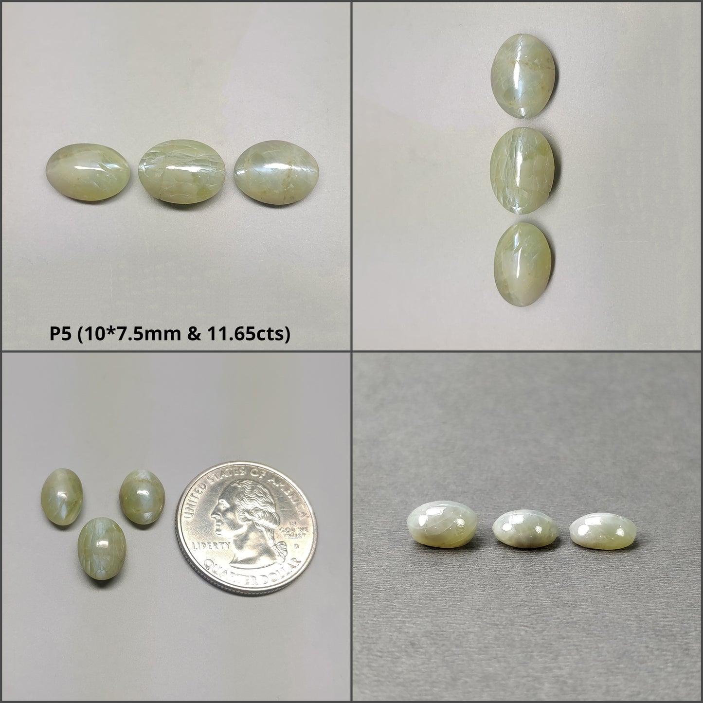 CHRYSOBERYL CAT'S EYE Gemstone Cabochon : Natural Untreated Unheated Cat's Eye Round And Oval Shape 1pcs 2pcs & 3pcs