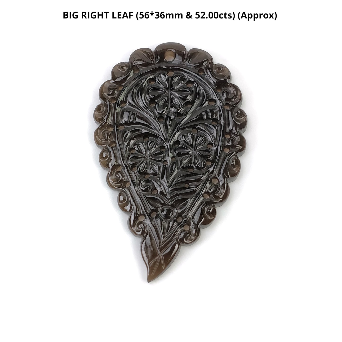 SMOKY QUARTZ Gemstone LEAF Carving : Natural Untreated Unheated Quartz Gemstone Hand Carved Leaves In Small Medium Large Sizes
