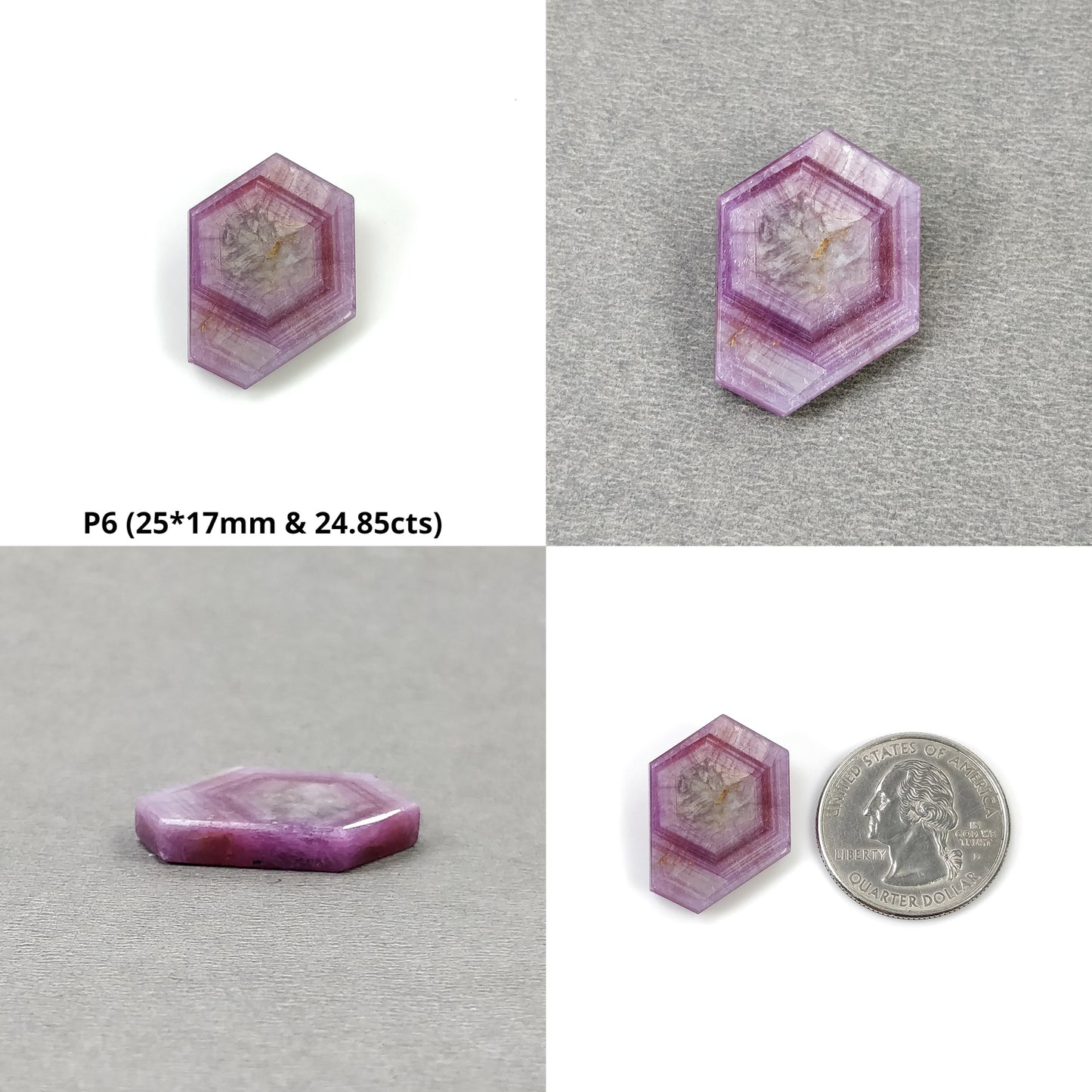 Hexagon Shape Sapphire