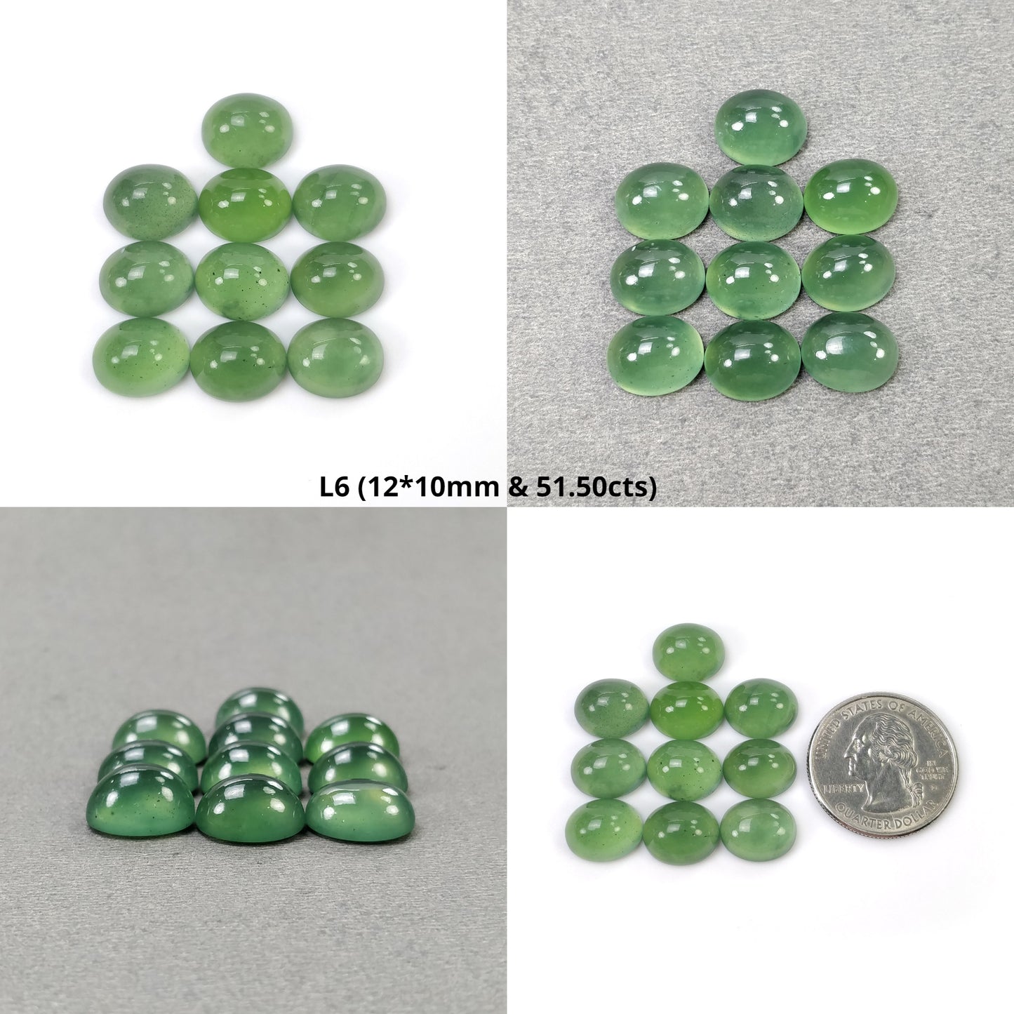 ANTIGORITE SERPENTINE Gemstone Cabochon : Natural Untreated Green Serpentine Oval Shape 12*10mm 10pcs Lots