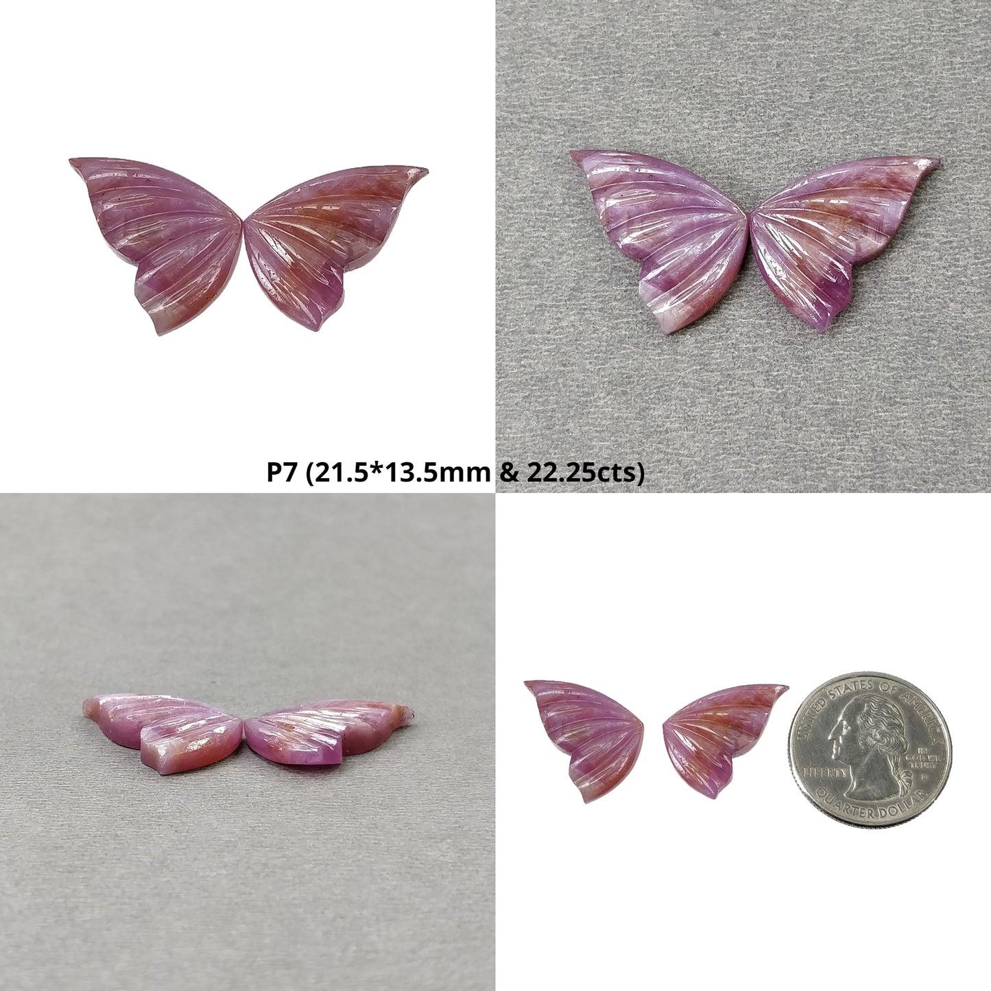 Pink Sapphire Butterfly