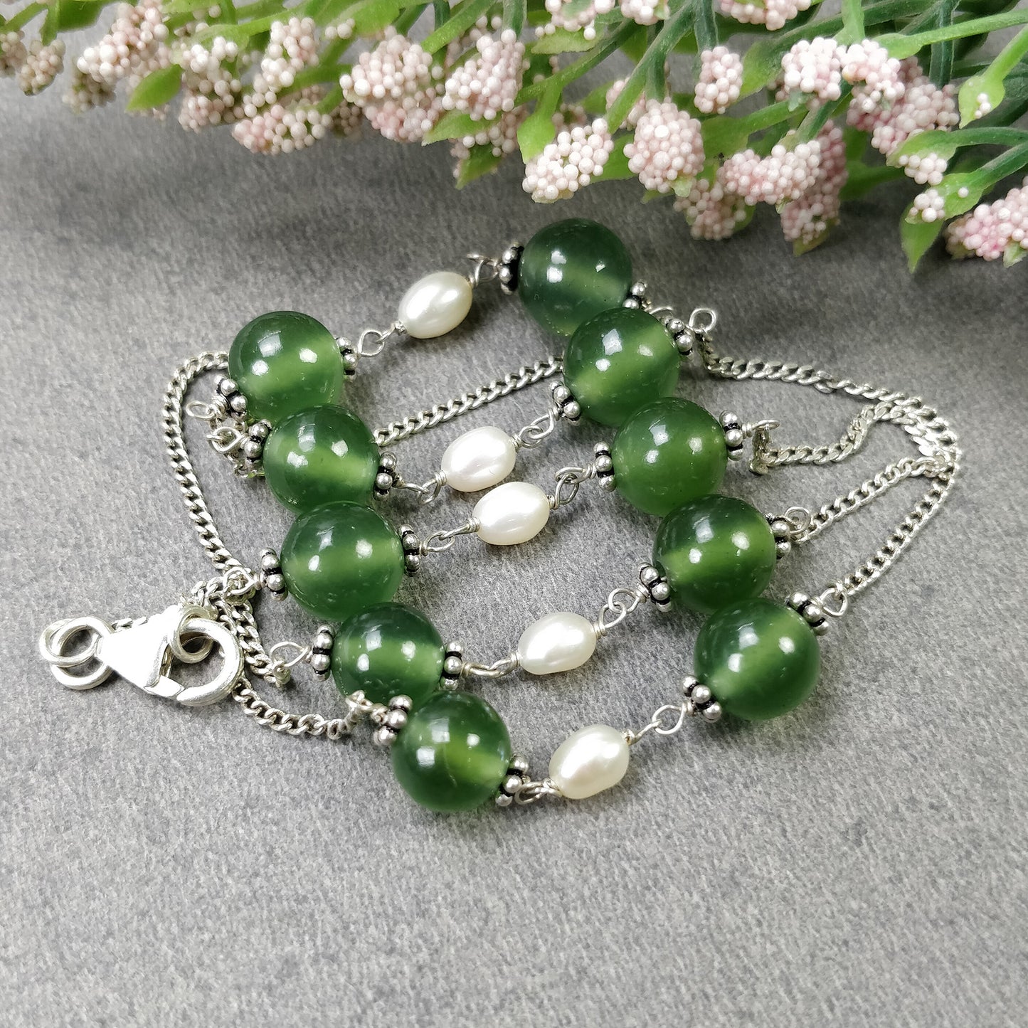 Serpentine Gemstone Necklace