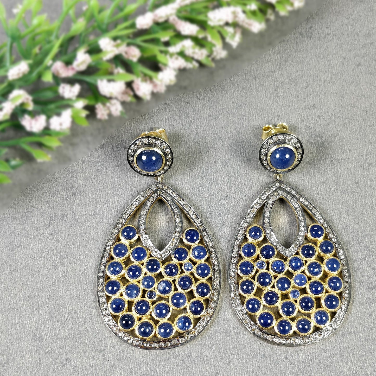 Blue Sapphire Earringa