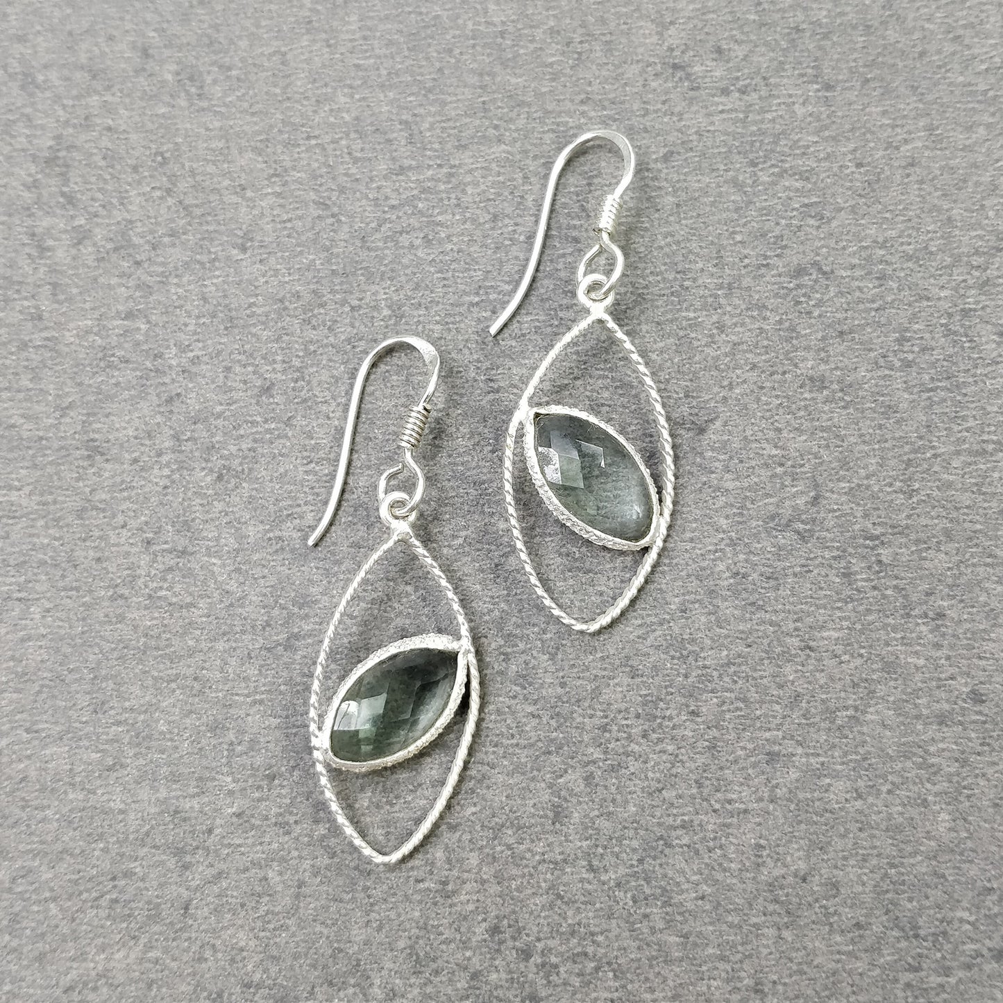 Bezel Set Earrings