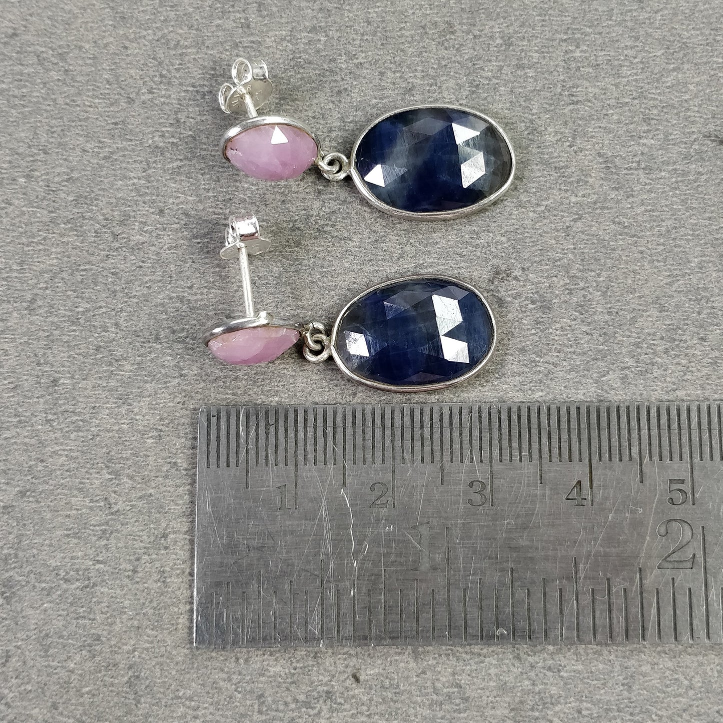 Bezel Set Earrings