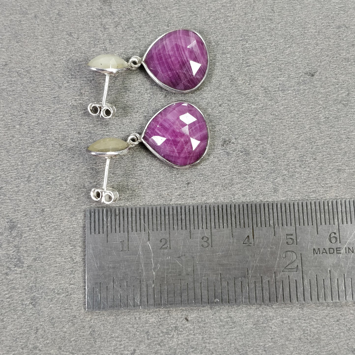 Bezel Set Earrings