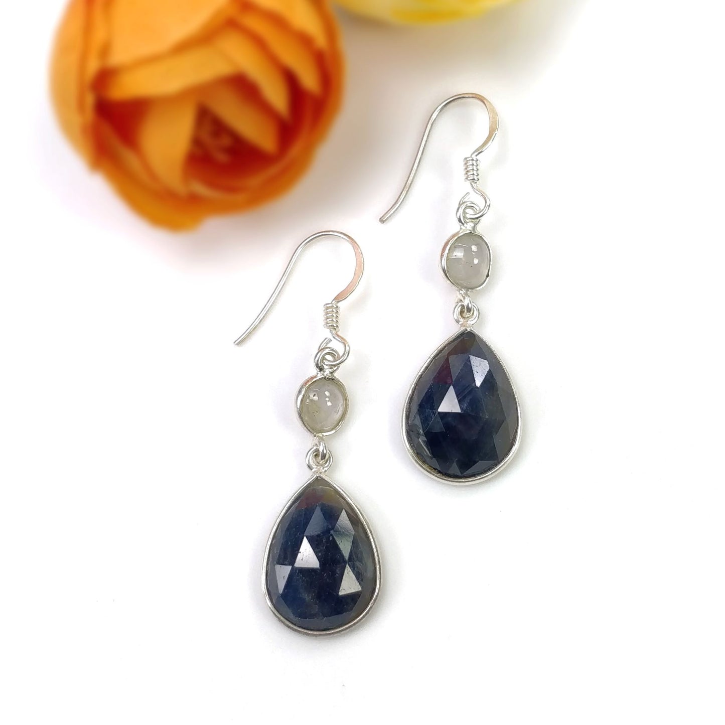 Bezel Set Earring