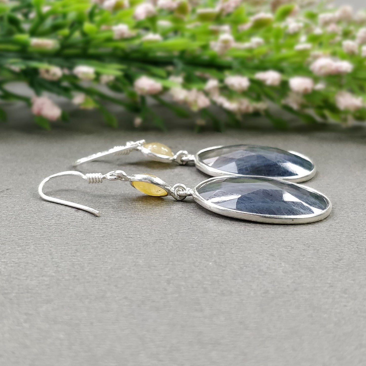 Bezel Set Earring